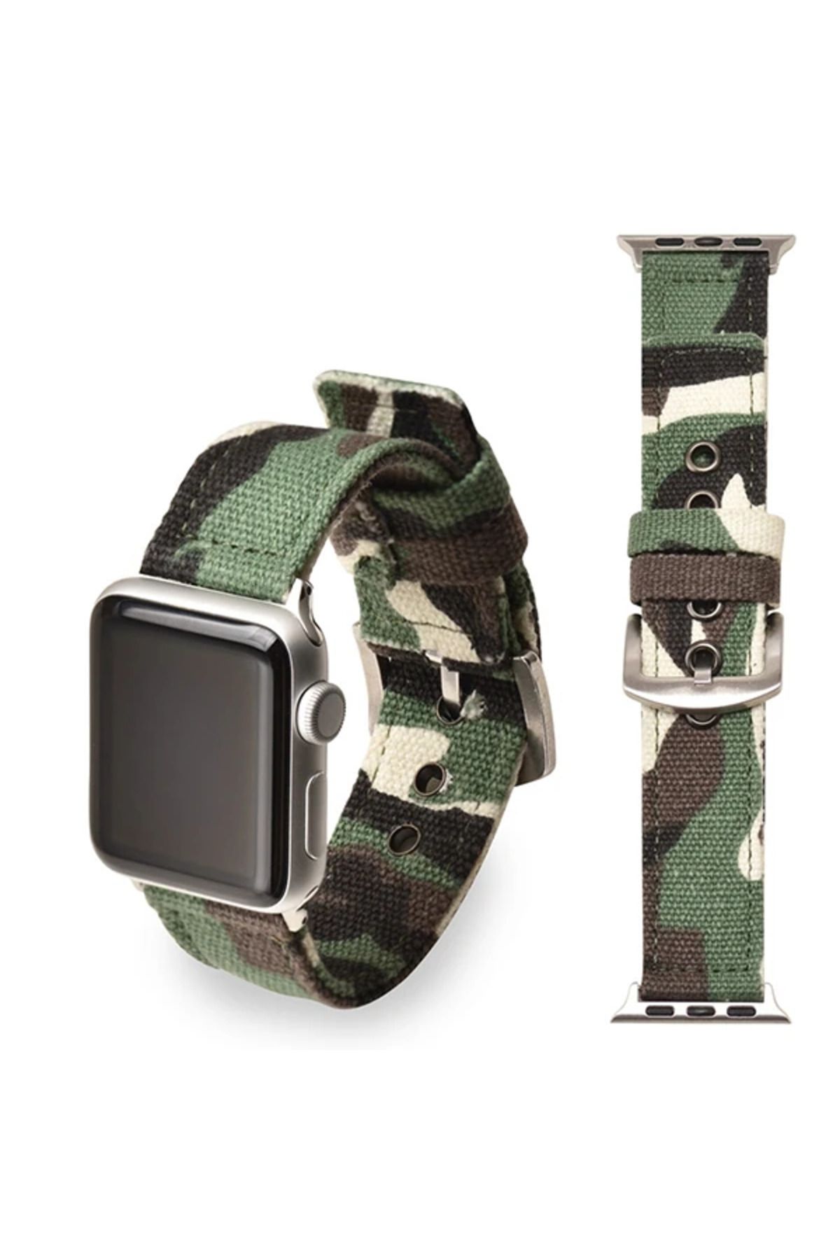 demila Ally Apple Watch Ultra 49mm 7-8 45mm 6-5-4 44mm Jeep Nylon Kayış Kamuflaj 3-2-1 42 - MLA3363-6092