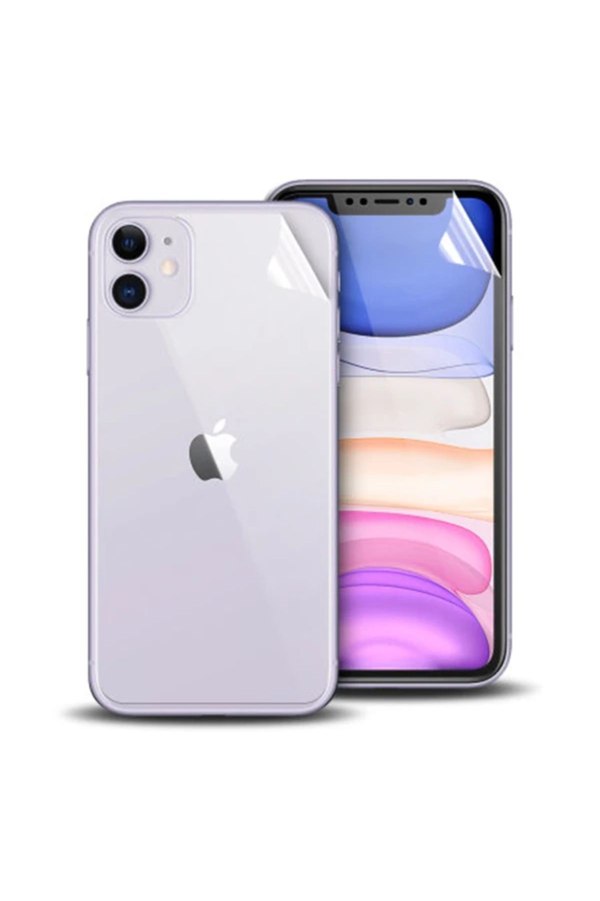 ONE İPhone 11 6.1 Film Ön Arka Full Koruyucu Membran Nano Hidrojel Koruyucu Set-(5775) - CDY9570-9563
