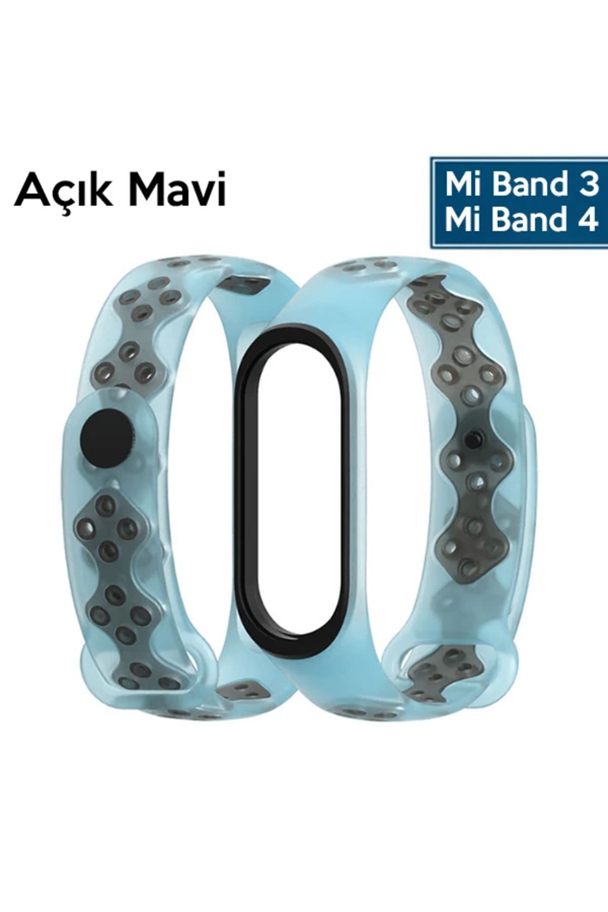 Marsilyan Mijobs Xiaomi Mi Band 4-3 Delikli Bileklik Kayış Kordon-(5775) - MCT4313-1185