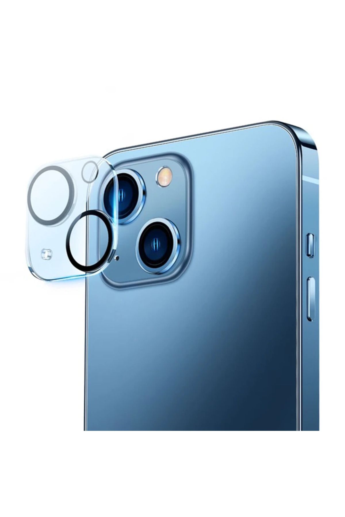 Lokal Marketing iPhone 14-14 Plus ile Uyumlu 0.3mm Full Tempered Kamera Lens Koruma Camı 2 Adet Set - LKM9259-7126