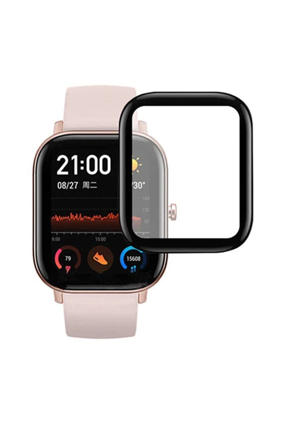 LaCend Huami Amazfit GTS 3D Kavisli PMMA Cam Ekran Koruyucu-(5775) - LC1835-5788