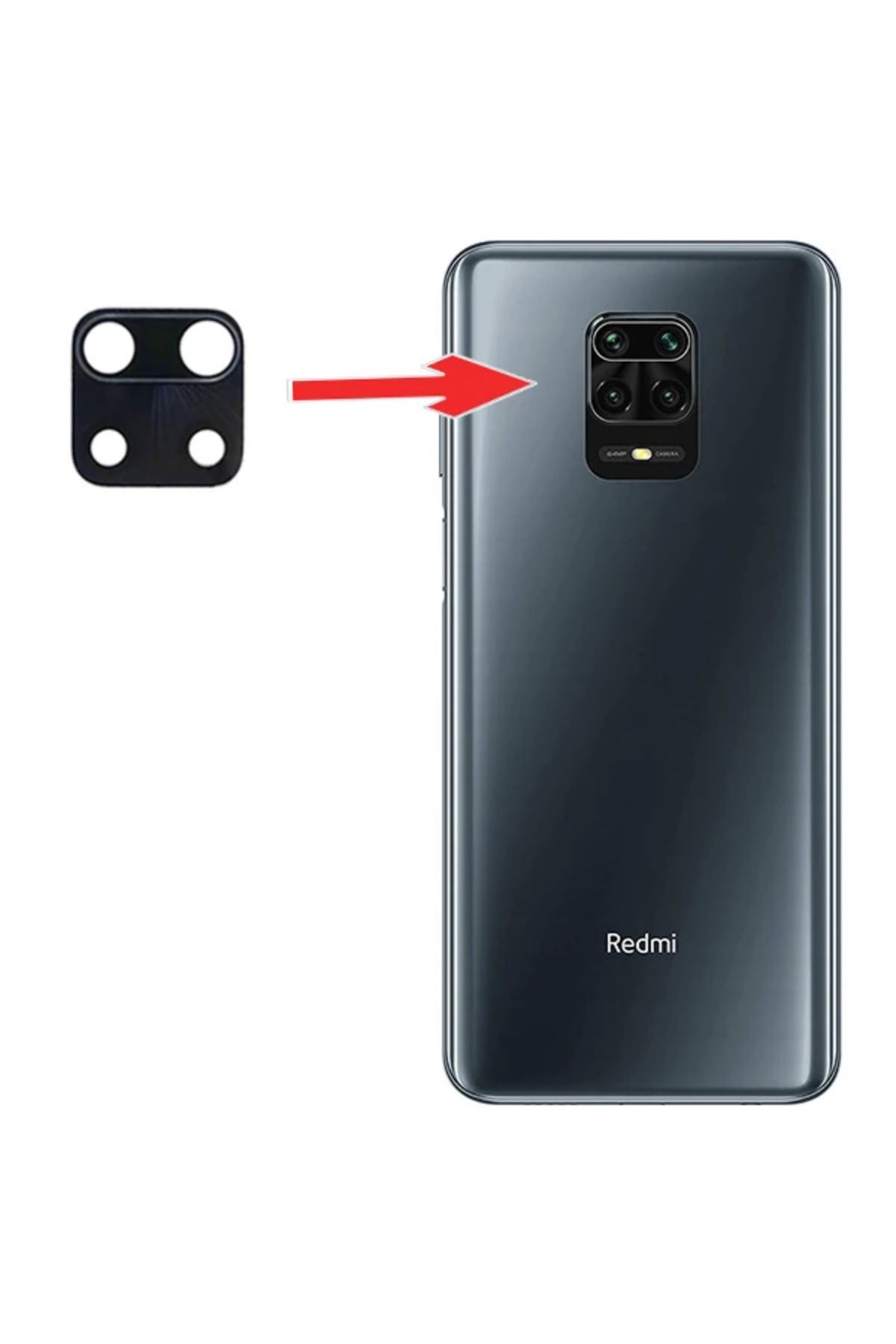 Marsilyan Xiaomi Redmi Note 9 Pro/ Note 9S 3D Full Tempered Cam Kamera Koruyucu-(5775) - MCT7389-9821