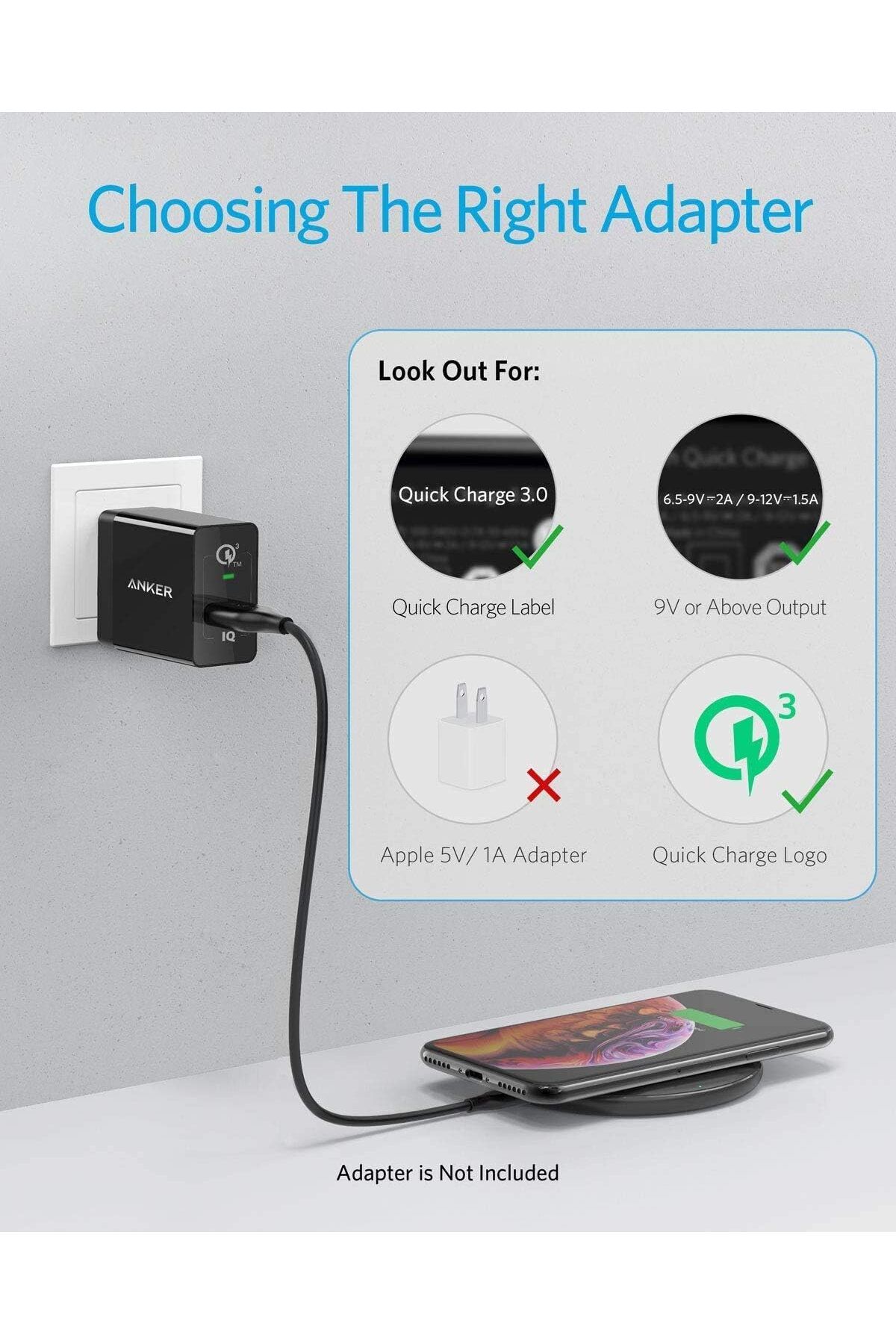 Anker-PowerWave Wireless Charger with Qi Certification, 10W Max 4