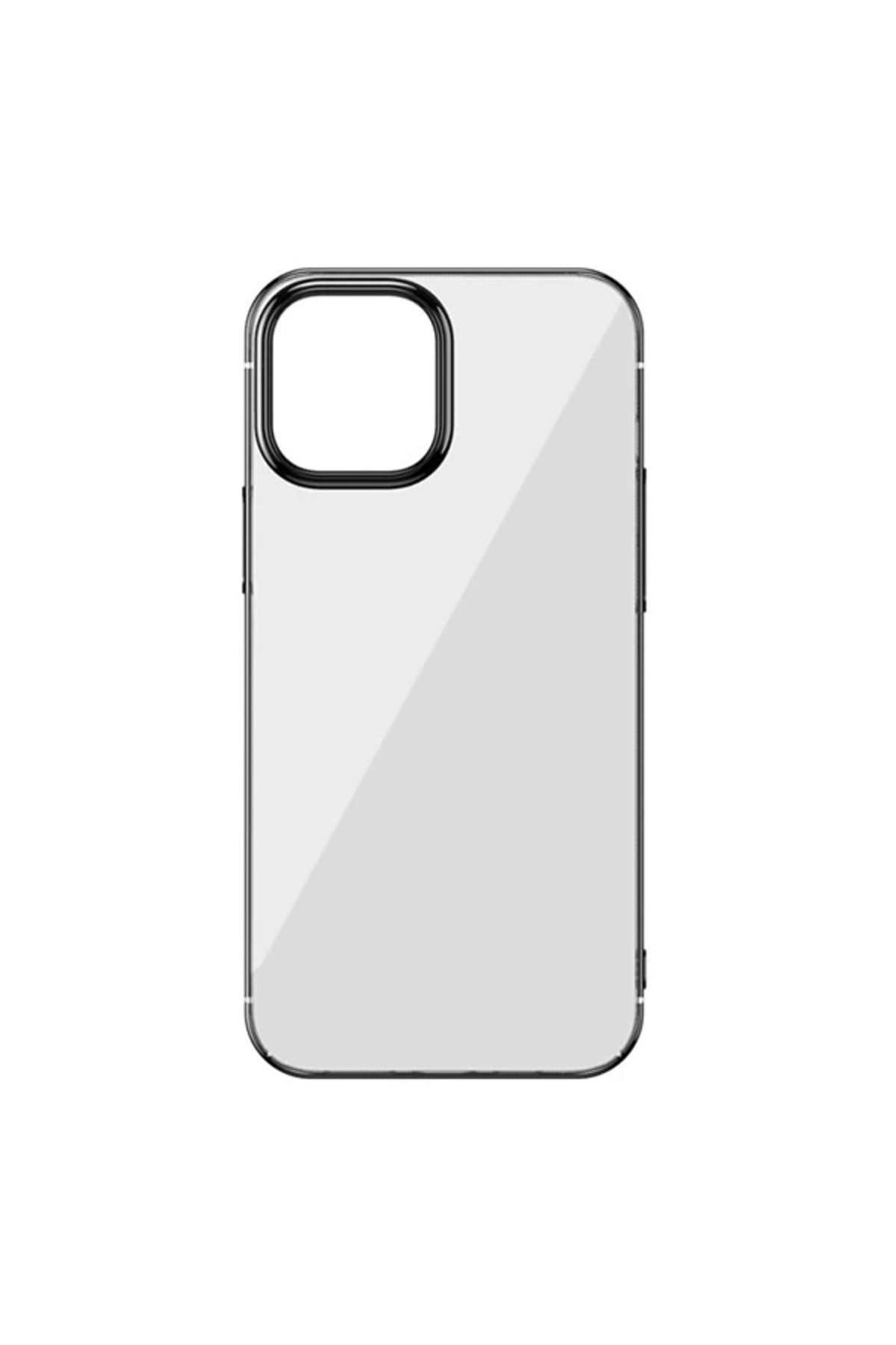 mudikonsept Glitter İPhone 12 Pro Max Şeffaf Lüx Silikon Kılıf Soft TPU Kılıf-(5775) - MDE7343-5265