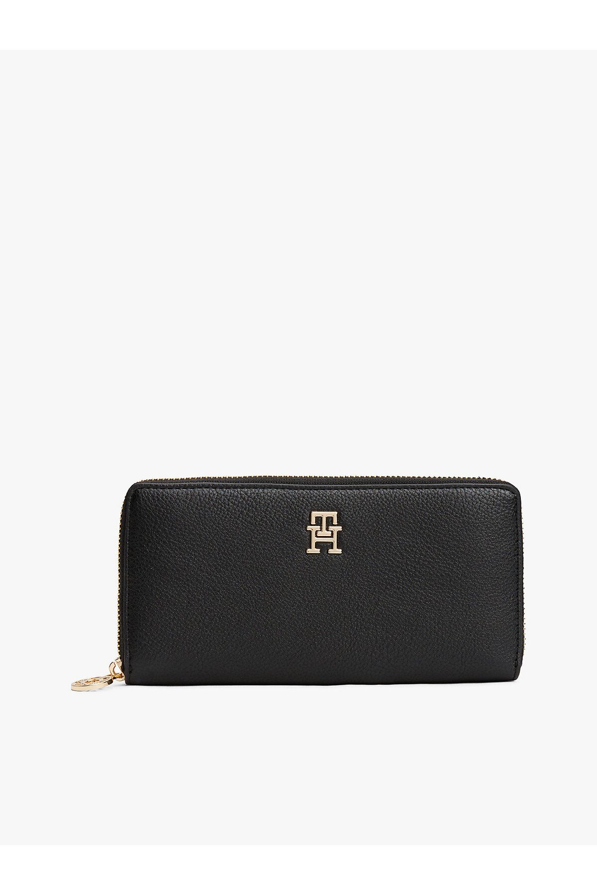 Tommy Hilfiger TH Monogram Plaque Zip-Around Wallet
