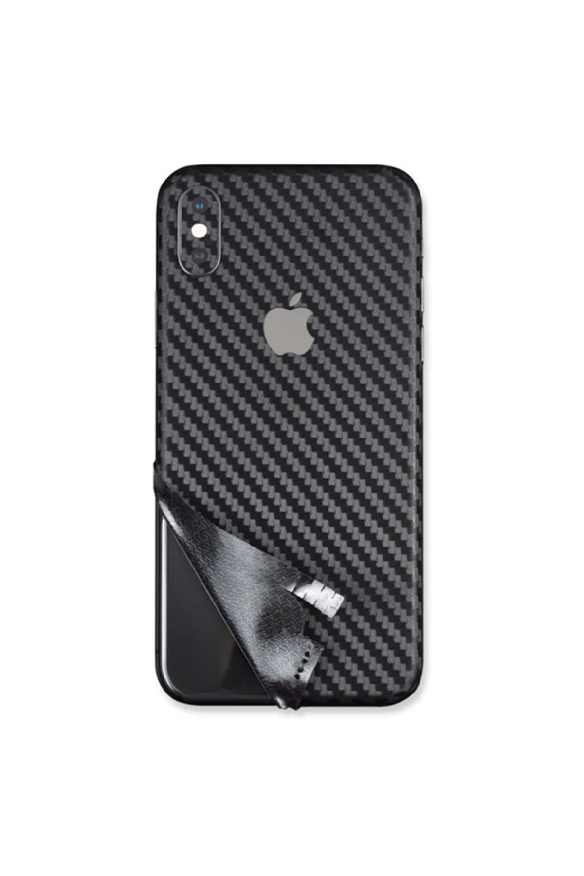 Marsilyan İphone Xr 6.1 Karbon Fiber Kaplama Sticker-(5775) - MCT3338-5649