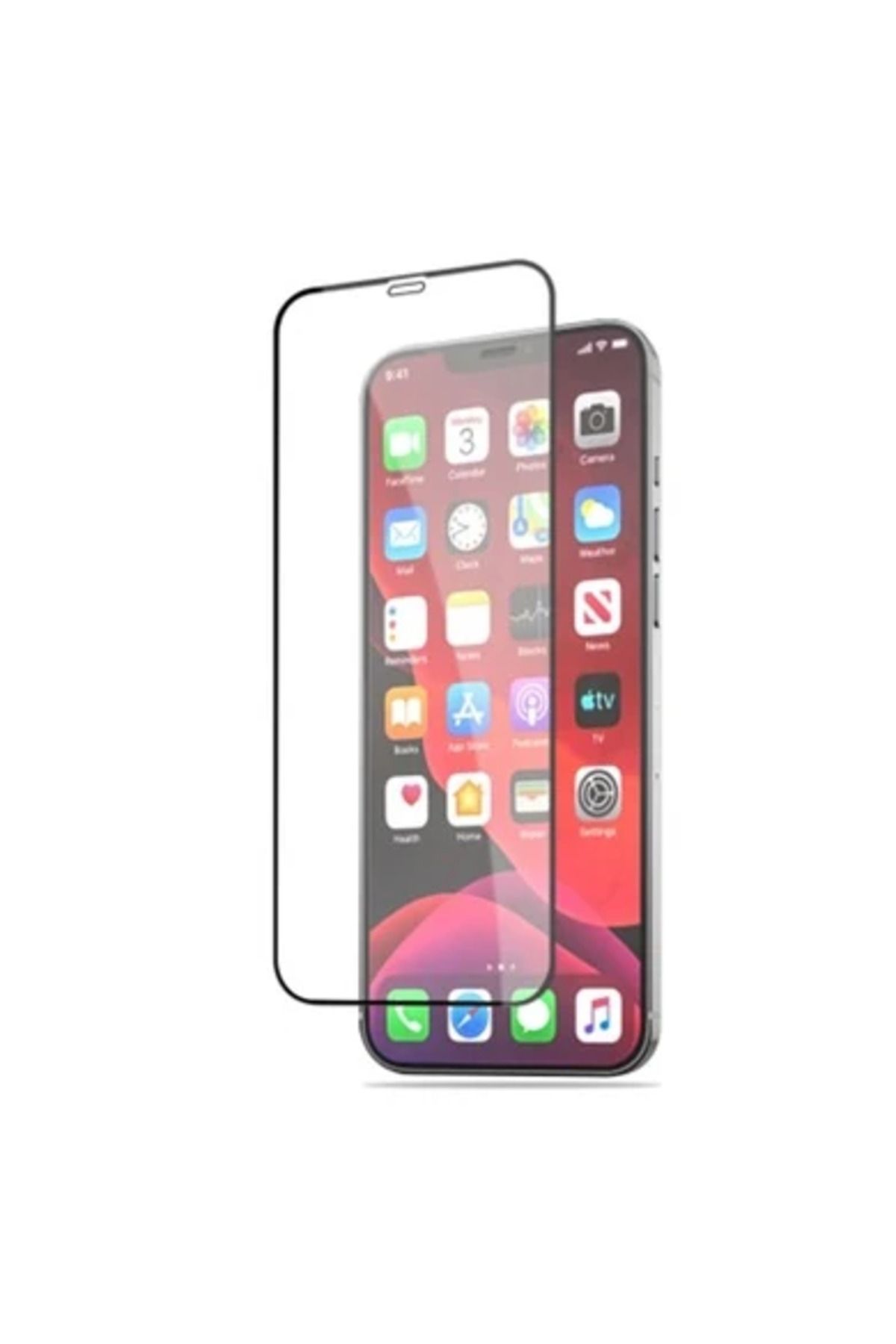 Marsilyan İPhone 12 Pro Max 6.7 Full Glue Tempered Cam Ekran Koruyucu Full Kaplama-(5775) - MCT8043-1666