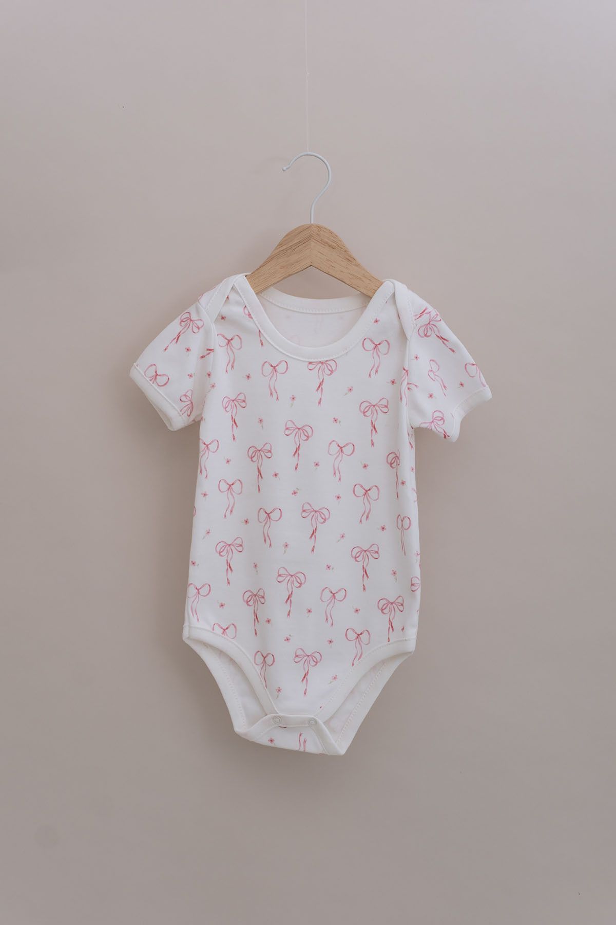 Tuğba Kuğu Kısa Kollu Bebek Body - Pureline Series - Dainty Bows