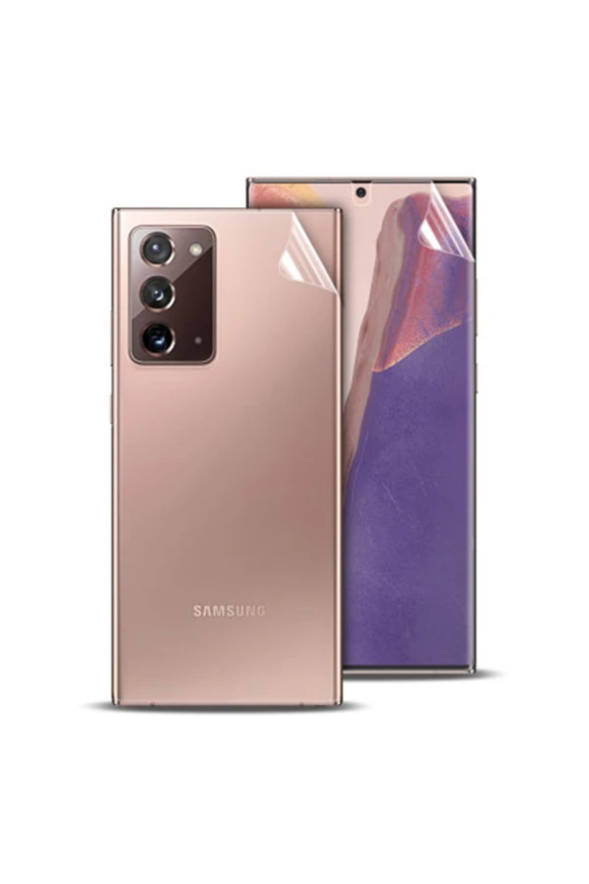 LaCend SM Galaxy Note 20 Film Ön Arka Full Koruyucu Membran Nano Hidrojel Koruyucu Set-(57 - LC7265-9430