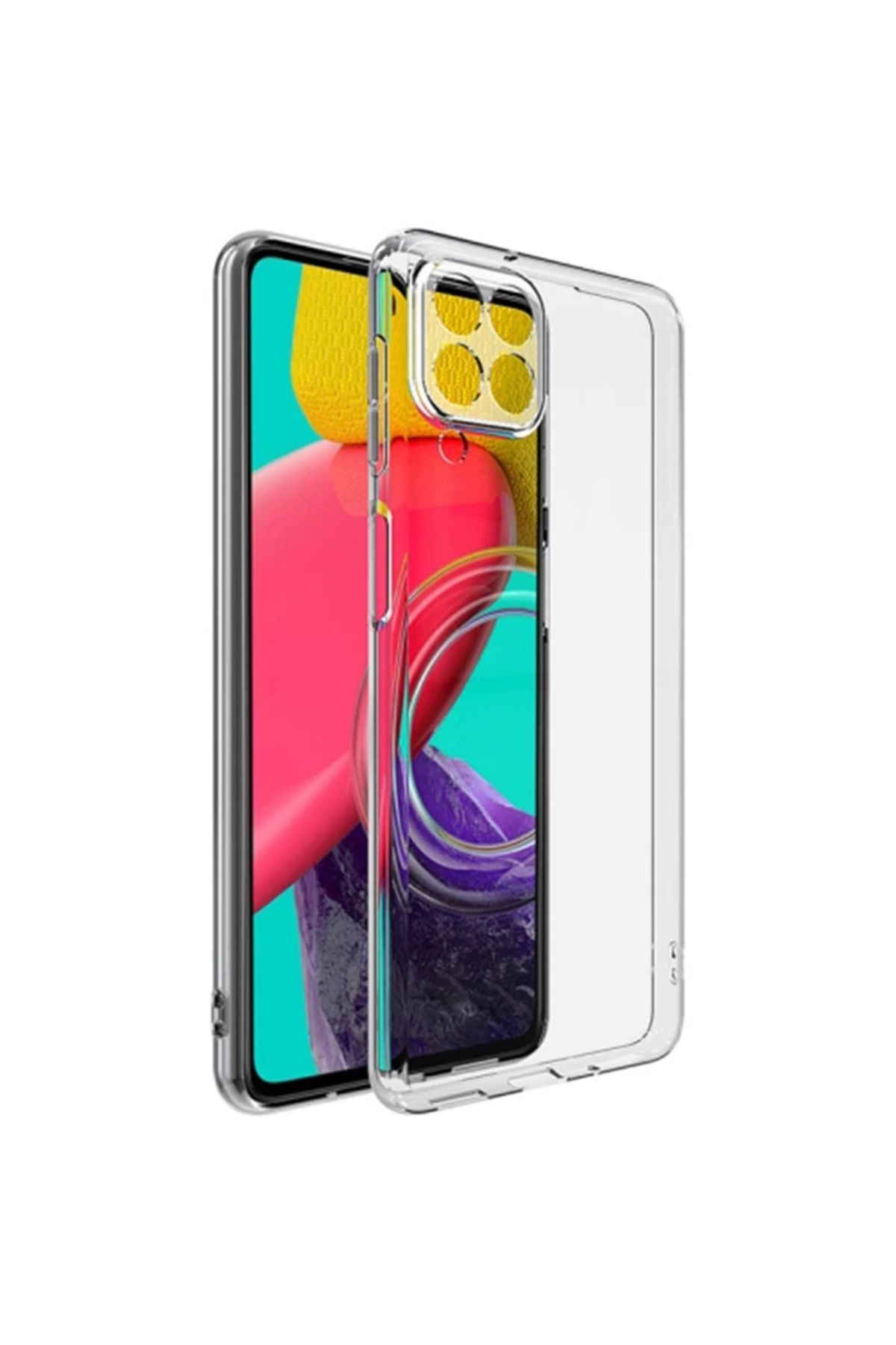 LaCend Ally SM Galaxy M53 Kılıf Kamera Korumalı Ultra İnce Şeffaf Silikon Kılıf-(577 - LC7174-5156