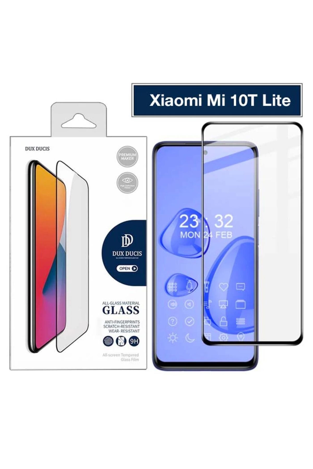 Marsilyan Dux Ducis Xiaomi Mi 10T Lite Tempered Cam Ekran Koruyucu 9D Full Kaplama-(5775) - MCT2519-1728