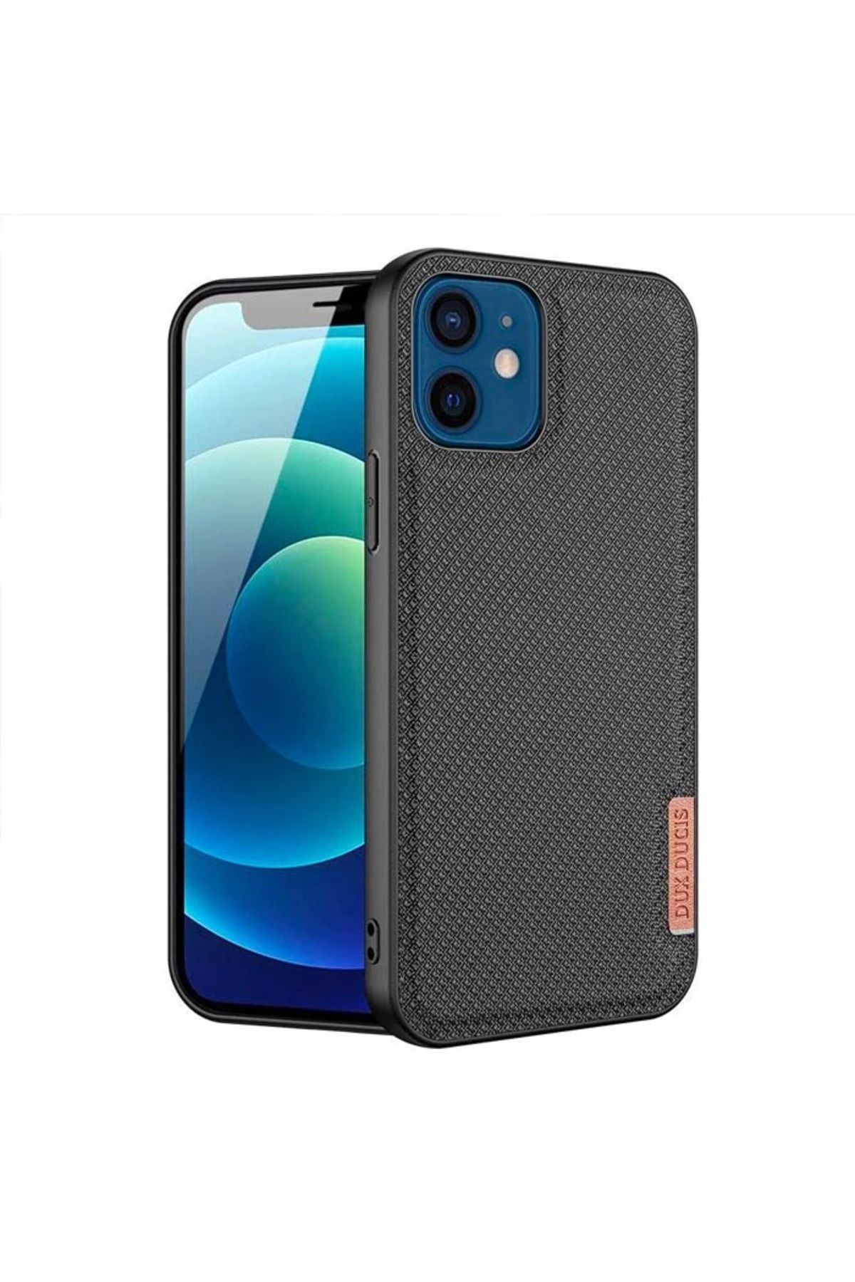 Marsilyan Dux Ducis Fino Serisi iPhone 12 -12 Pro 6.1inç Kılıf Premium Dokuma Silikon Kıl? - MCT4261-9185