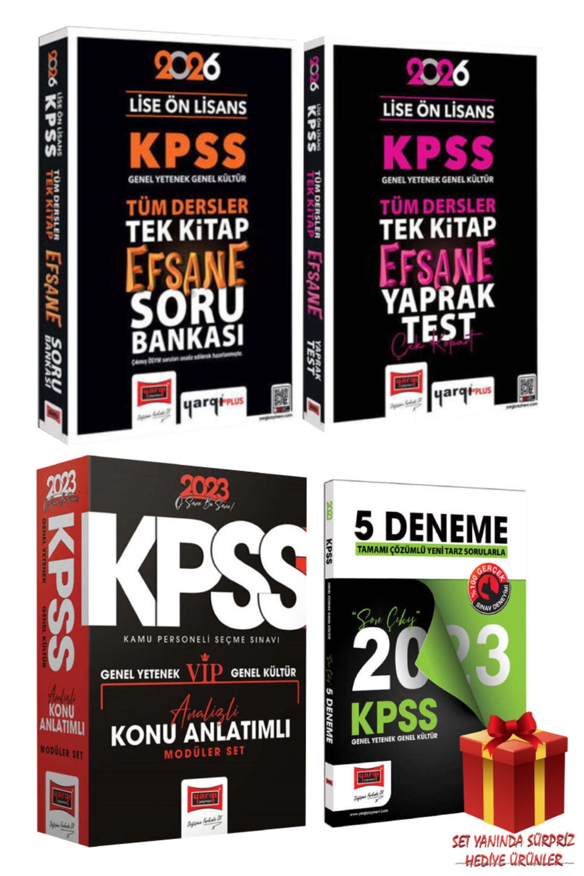 Yargı Yayınları 2026 KPSS Lise Ön Lisans Tüm Dersler Tek Kitap Efsane Soru Bankası+ Yaprak Test+ Konu Anlatım+Deneme