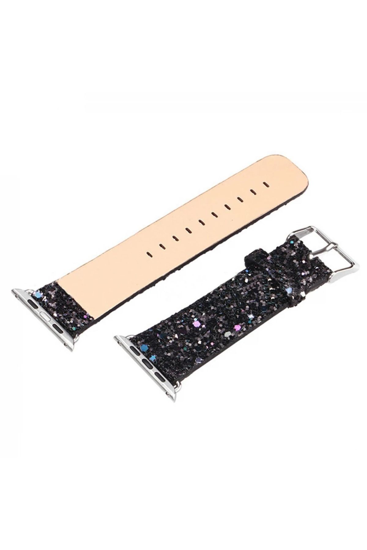 Marsilyan Ally Apple Watch 7-8 45mm 6-5-4 44mm Kordon Kayış Deri Sim İşlemeli 3-2-1 42mm-( - MCT7844-7671