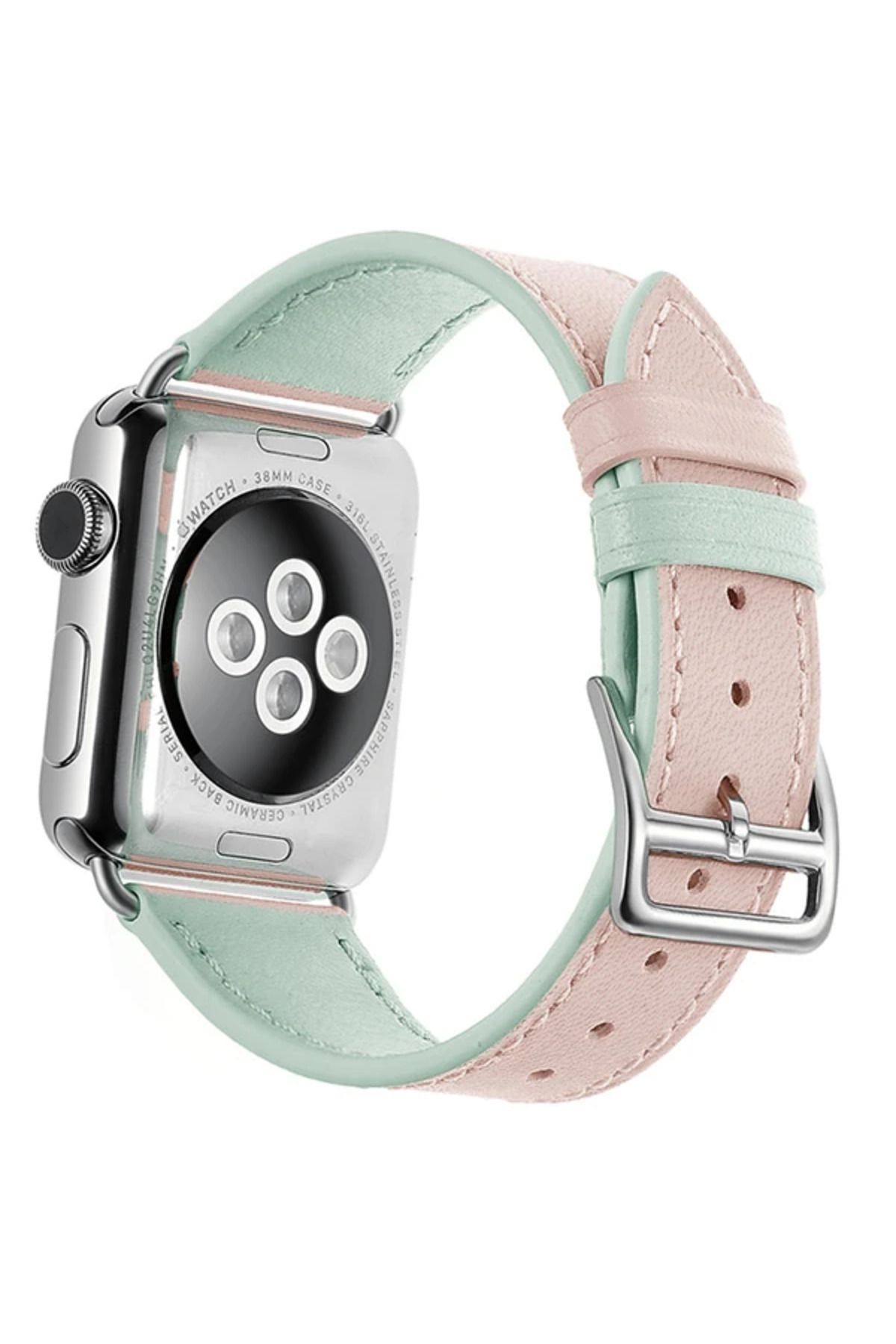 Marsilyan Ally Apple Watch Ultra 49mm 7-8 45mm 6-5-4 44mm Hakiki Deri Kayış Kordon 3-2-1 42m - MCT6882-7373