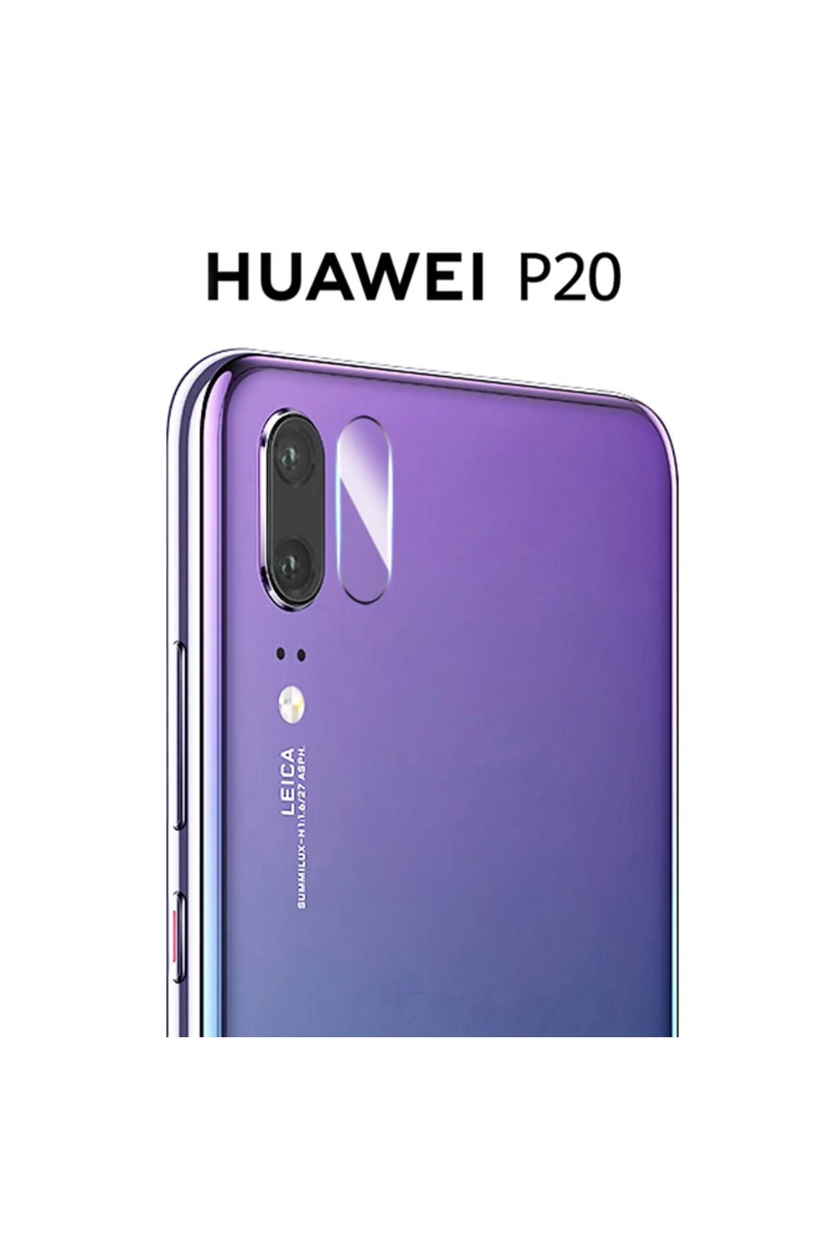 Marsilyan Huawei P20 Yüksek Çözünürlüklü Kamera Lens Koruma Camı-(5775) - MCT3265-9051