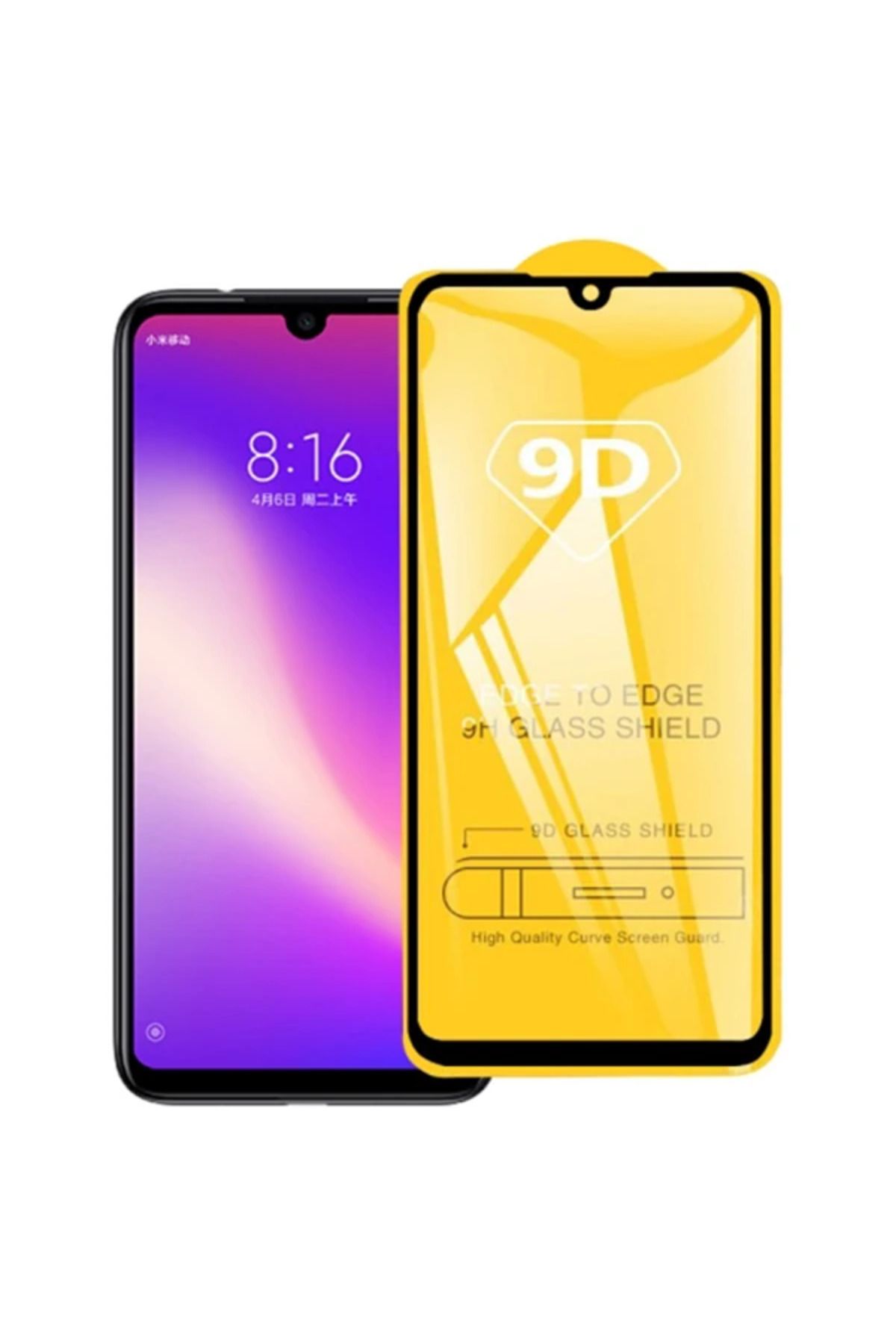 Marsilyan Xiaomi Redmi Note 7 9D Full Glue Tempered Cam Ekran Koruyucu-(5775) - MCT6431-3993