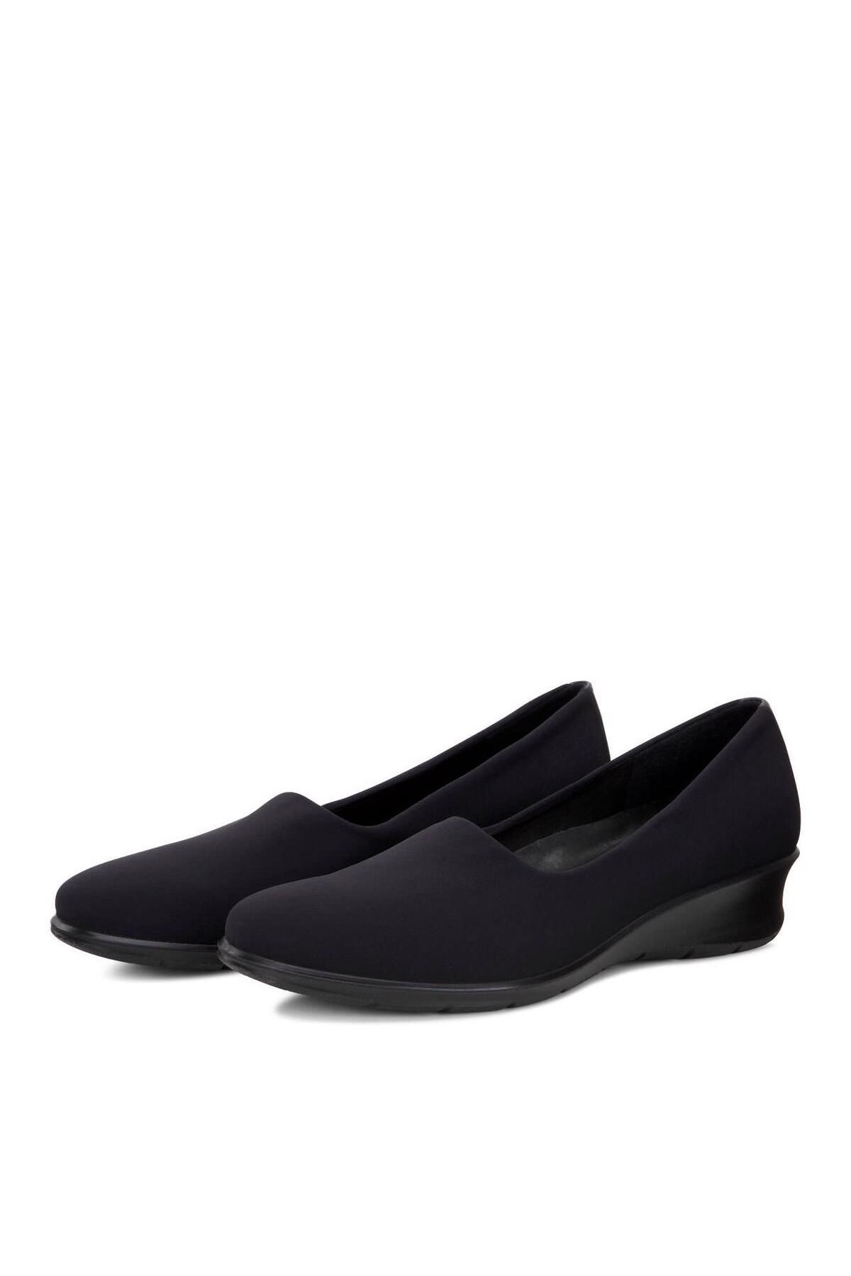Ecco-Felicia Black/Black Textile/Feather 6