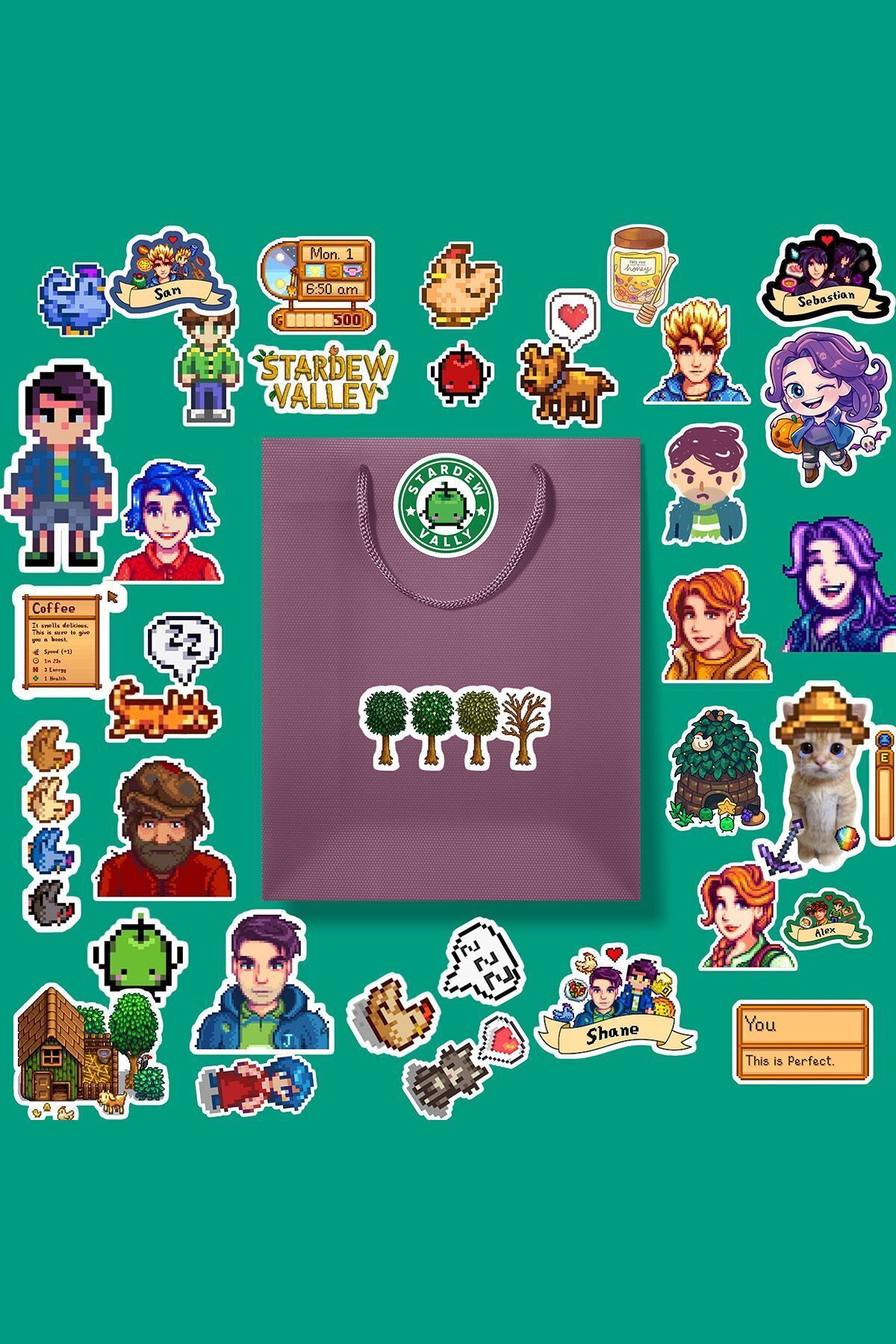 MS Major Selection Stardew Valley sticker paketi /bullet journal defter çıkartma ajanda laptop etiket