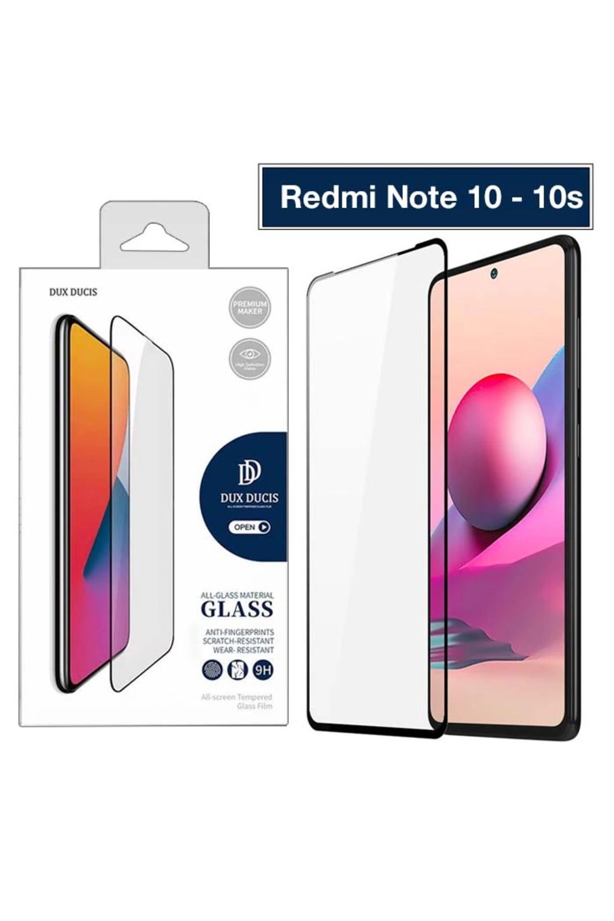Marsilyan Dux Ducis Full Kaplama Redmi Note 10 Note 10S Cam Ekran Koruyucu-(5775) - MCT2383-8434