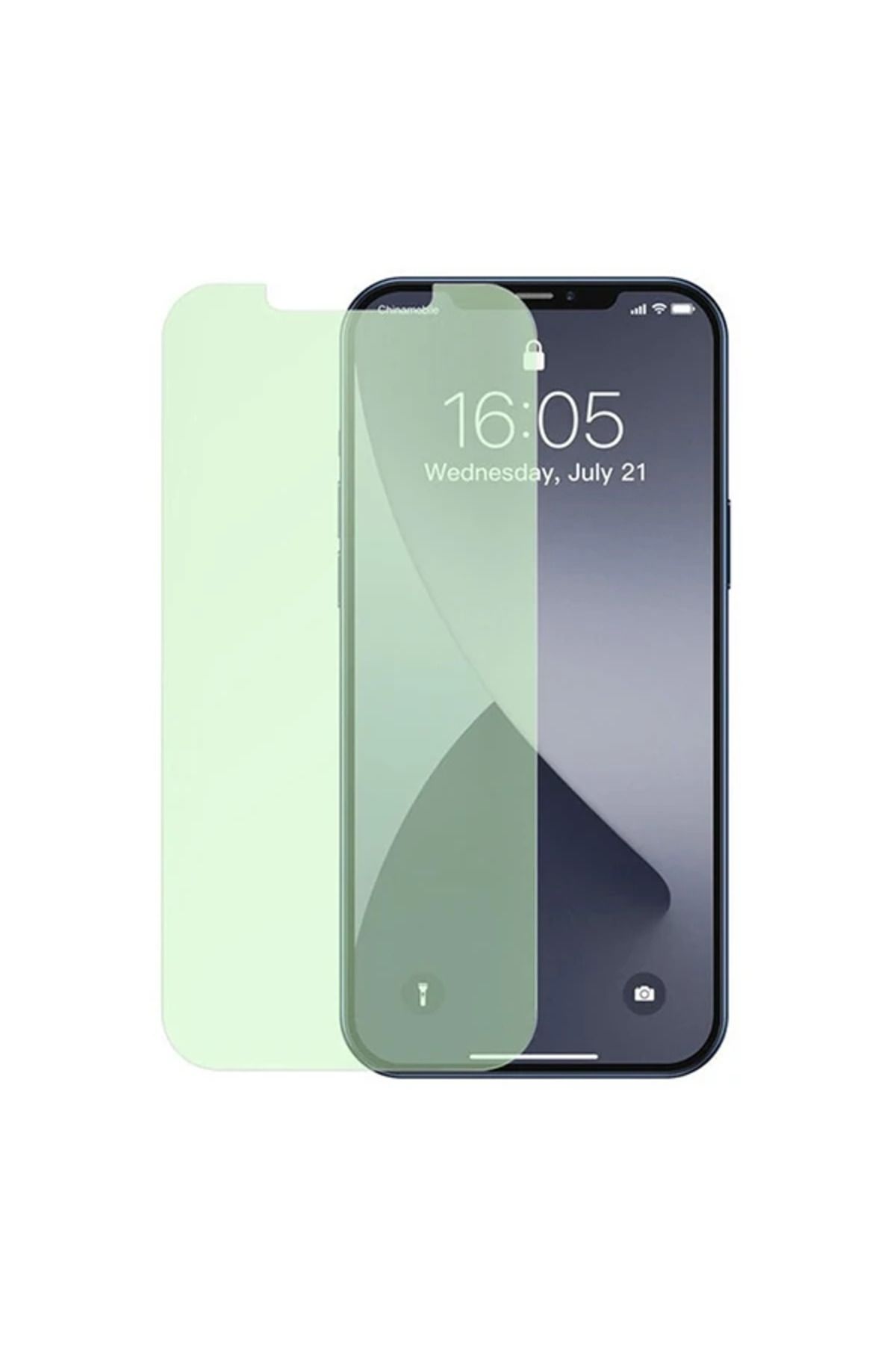 Marsilyan İPhone 12 Pro Max 6.7 0.30mm Full Tempered Cam Ekran Koruyucu 2Set Anti-Blue - MCT8073-6345