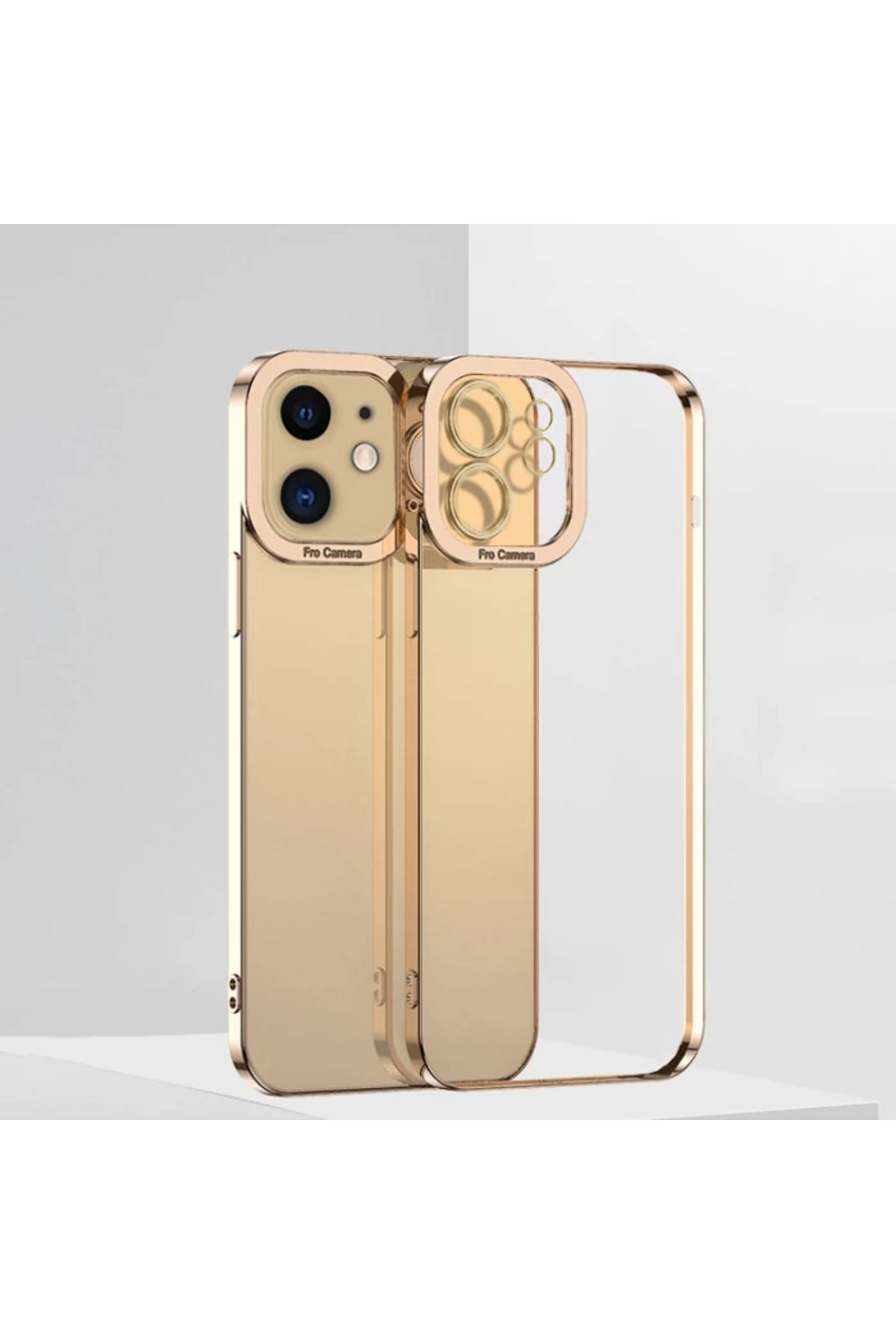 Marsilyan ALLY Fashion Series iPhone 12 6.1inç Kılıf Renkli Kenar Lazer Çerçeveli Silikon - MCT7845-9765