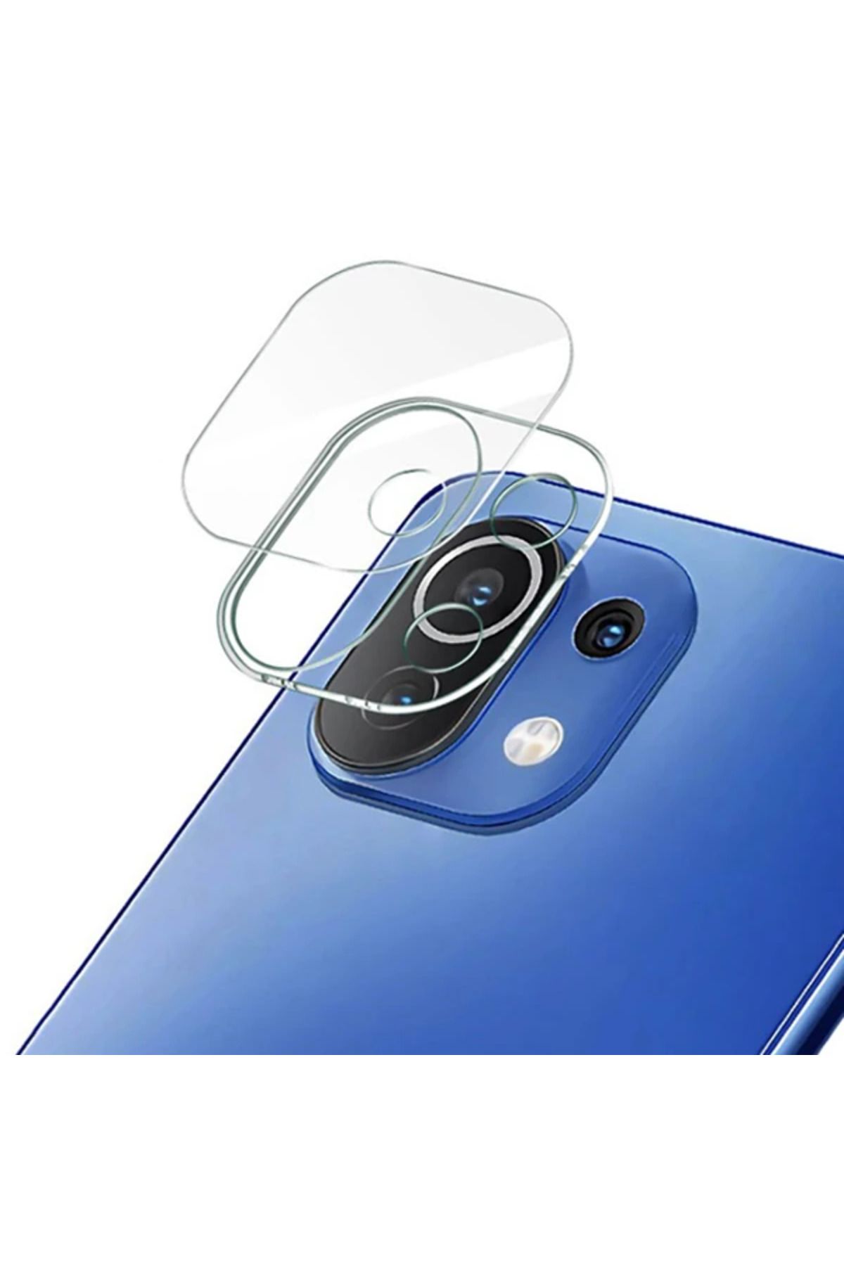 Marsilyan Xiaomi Mi 11 Lite 3D Full Tempered Cam Kamera Koruyucu-(5775) - MCT7700-1452