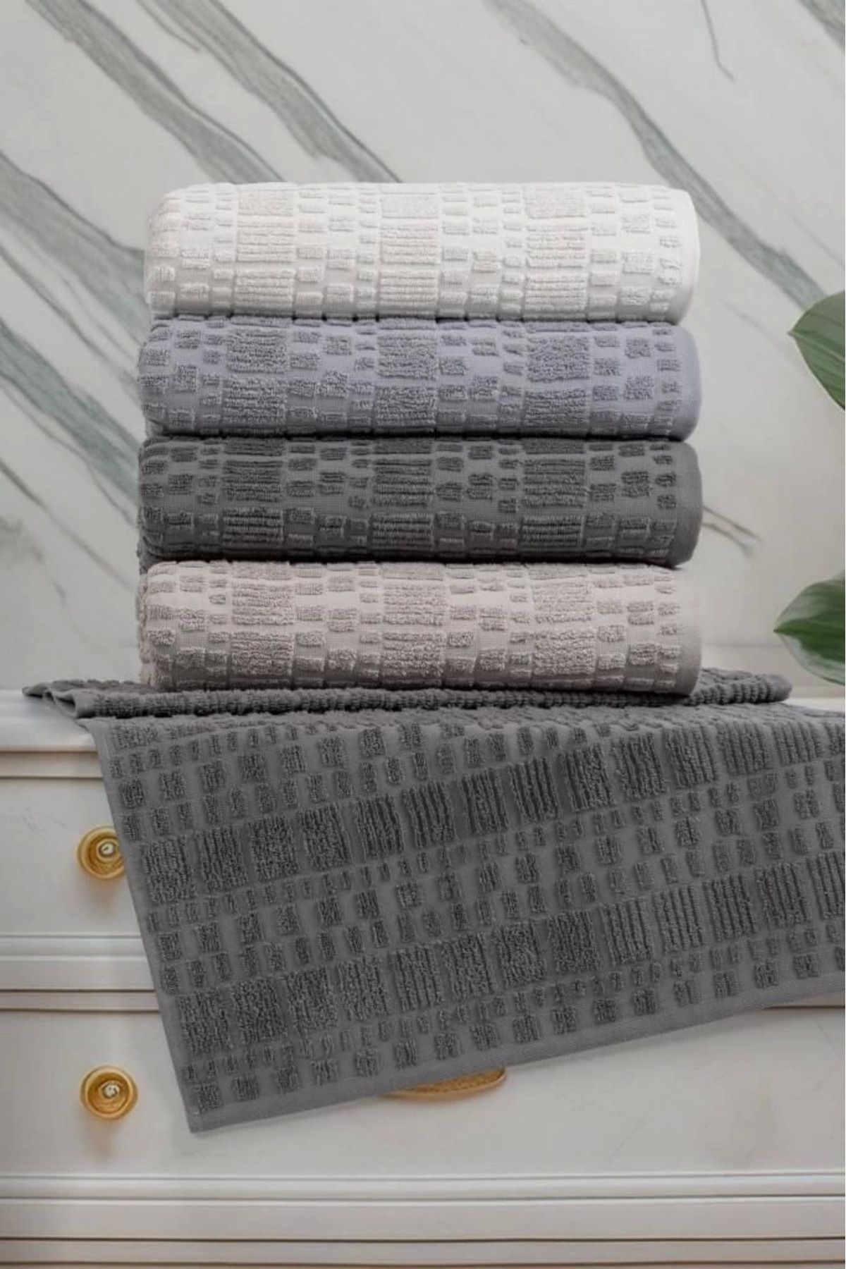 Modafiks Altınbaşak Jakarlı 4´lü 50x90 El Havlusu Lissome