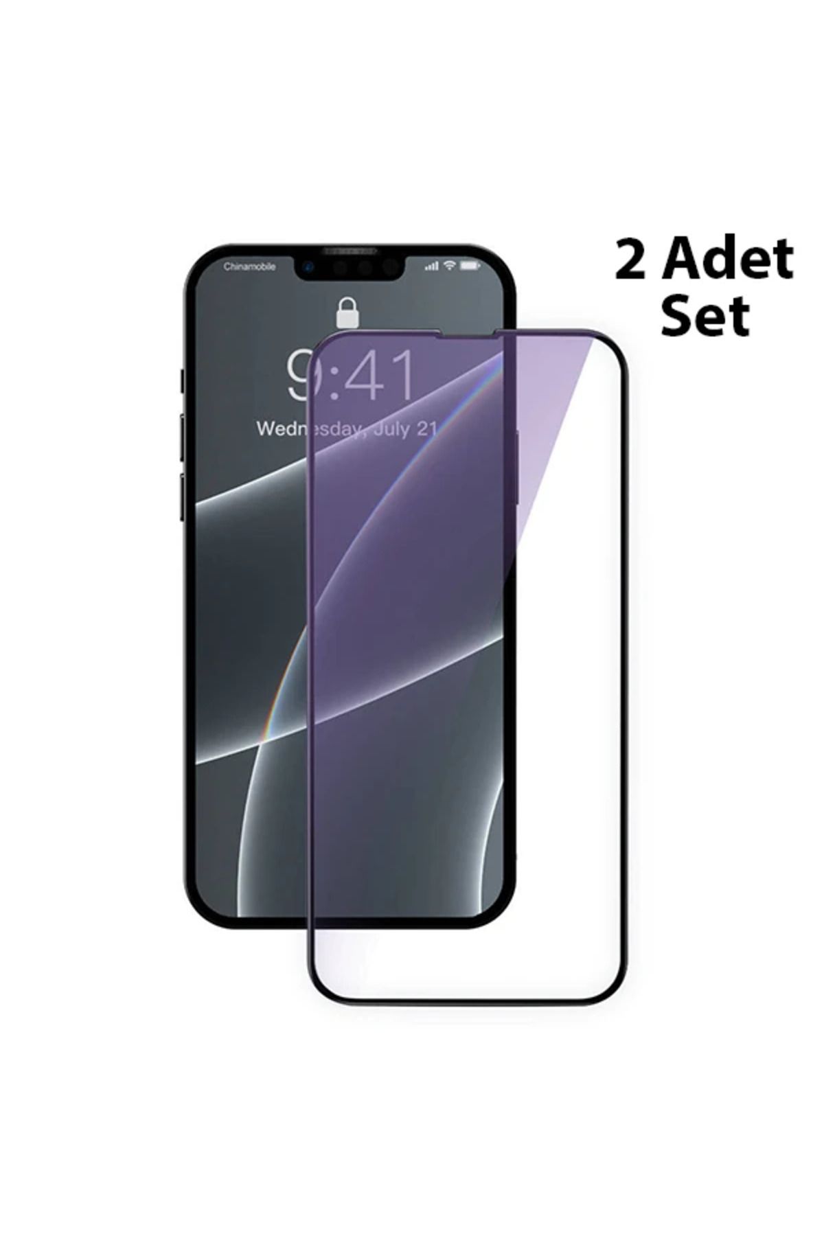 OEM iPhone 13 Pro Max 0.3mm Full Çerçeve Cam Ekran Koruyucu 2 Adet Set-(5775) - MLN1493-6127