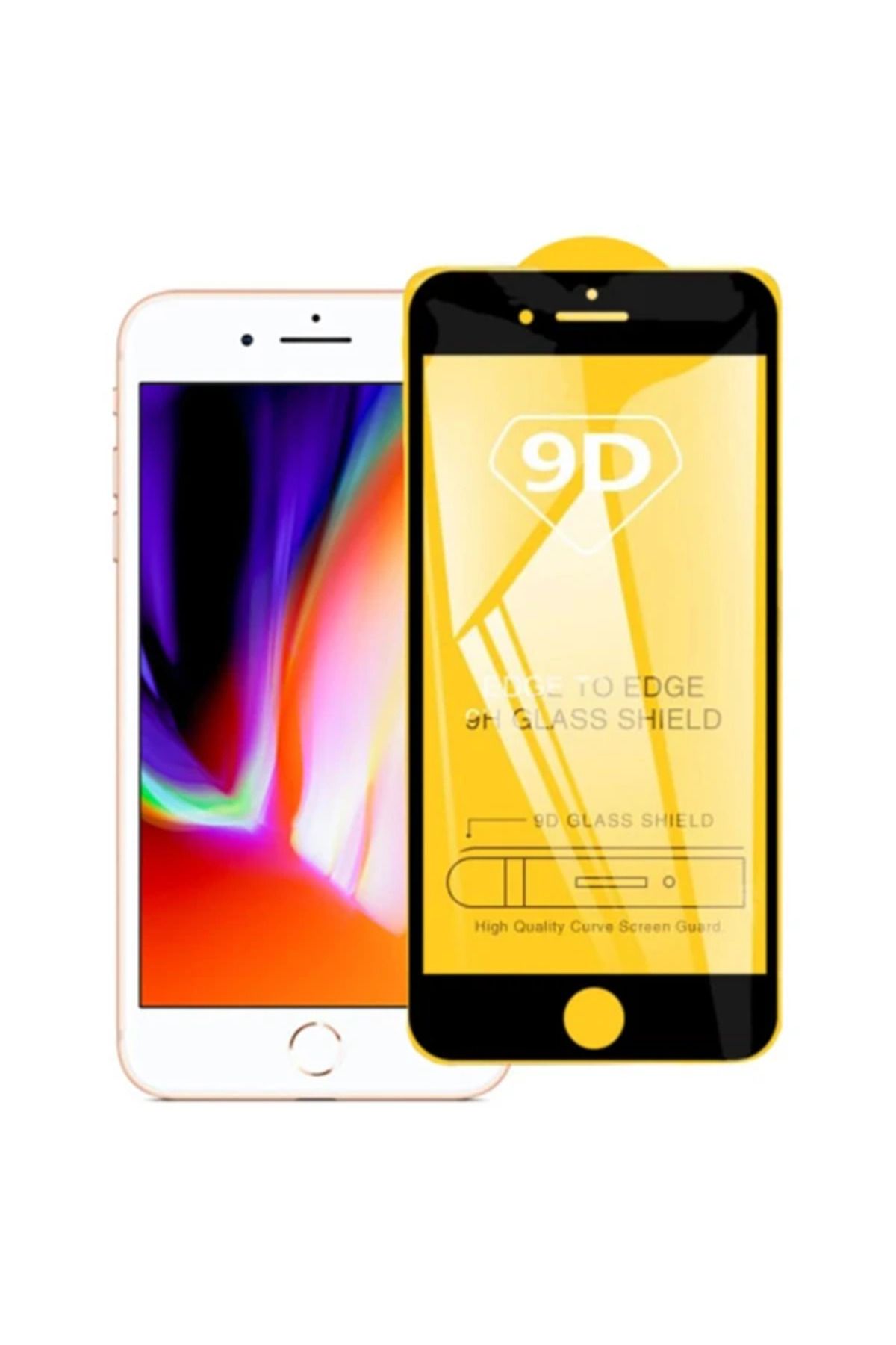 mycarmella ALLY iPhone 8 Plus -7 Plus 9D Full Glue Tempered Cam Ekran Koruyucu-(5775) - VHT8410-9318