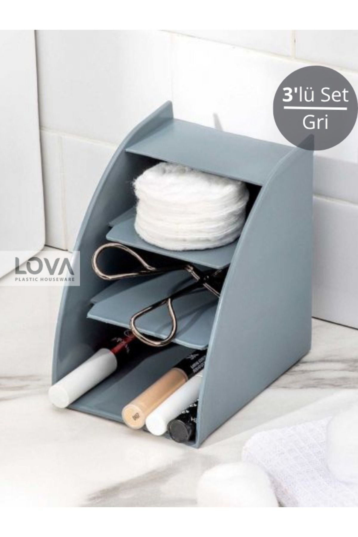 Lova Bölmeli Masaüstü Düzenleyici Organizer (3 Adet)