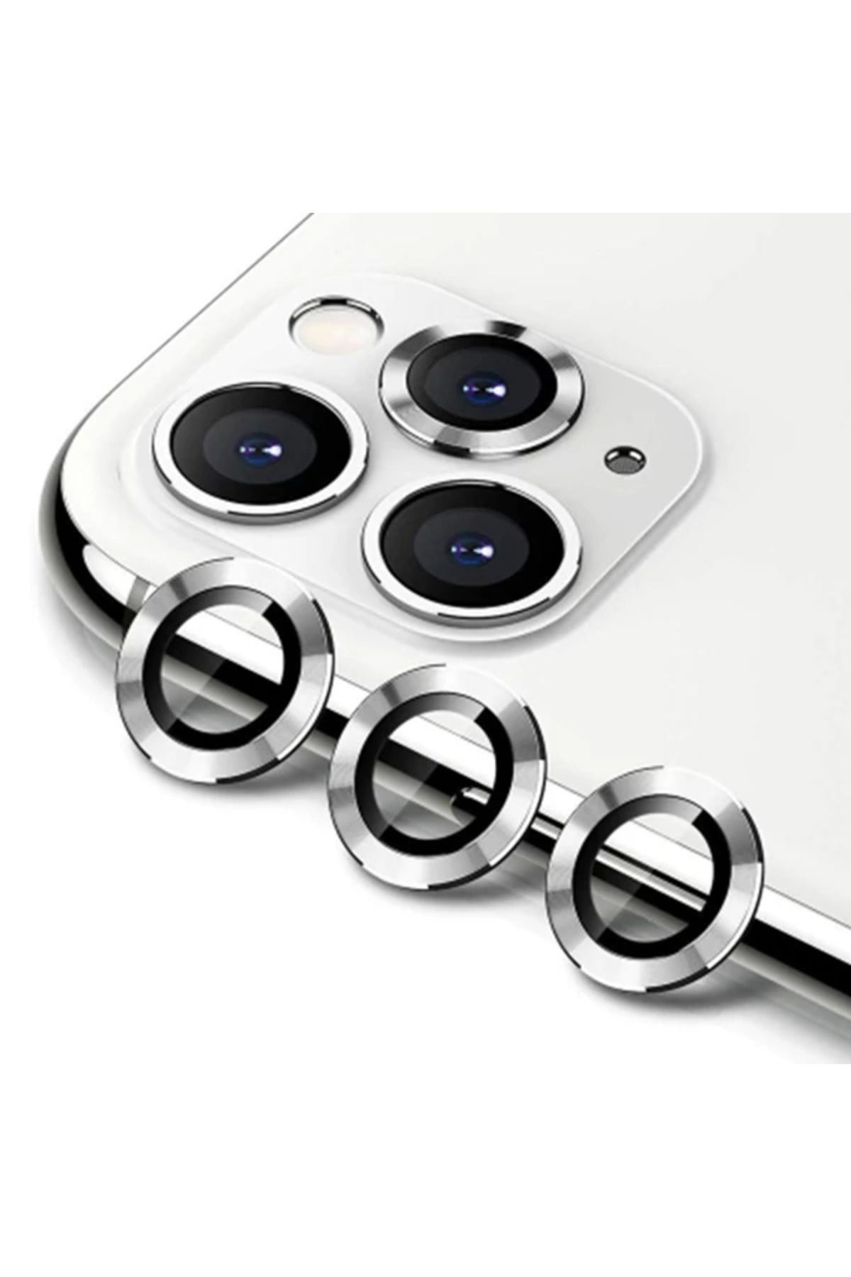 mudikonsept ALLY İPhone 11 Pro-11 Pro max Kamera Lens Koruyucu Aluminium 3 adet-(5775) - MDE2479-3063