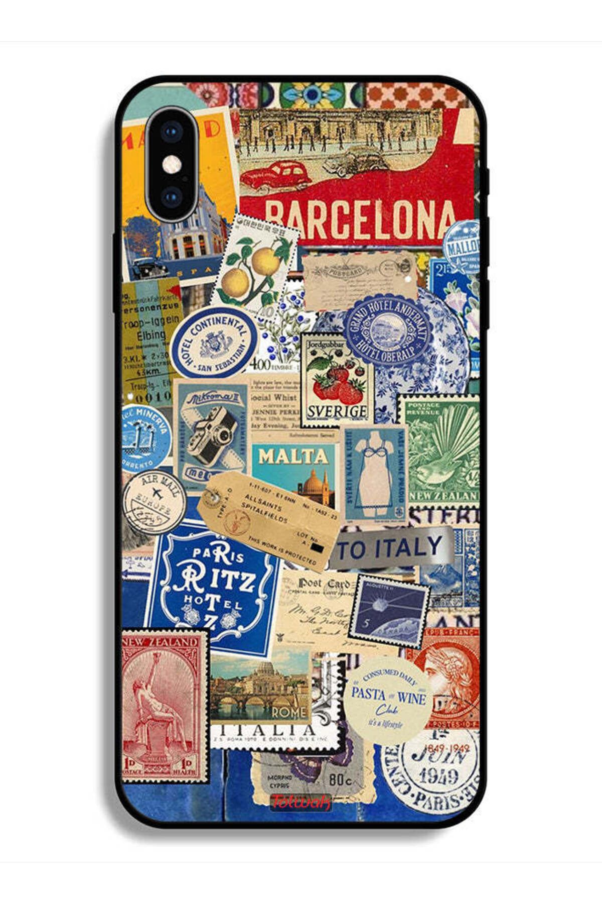 Tolwak-Protective Case For Apple iPhone X Stickers Of Different Cities 1