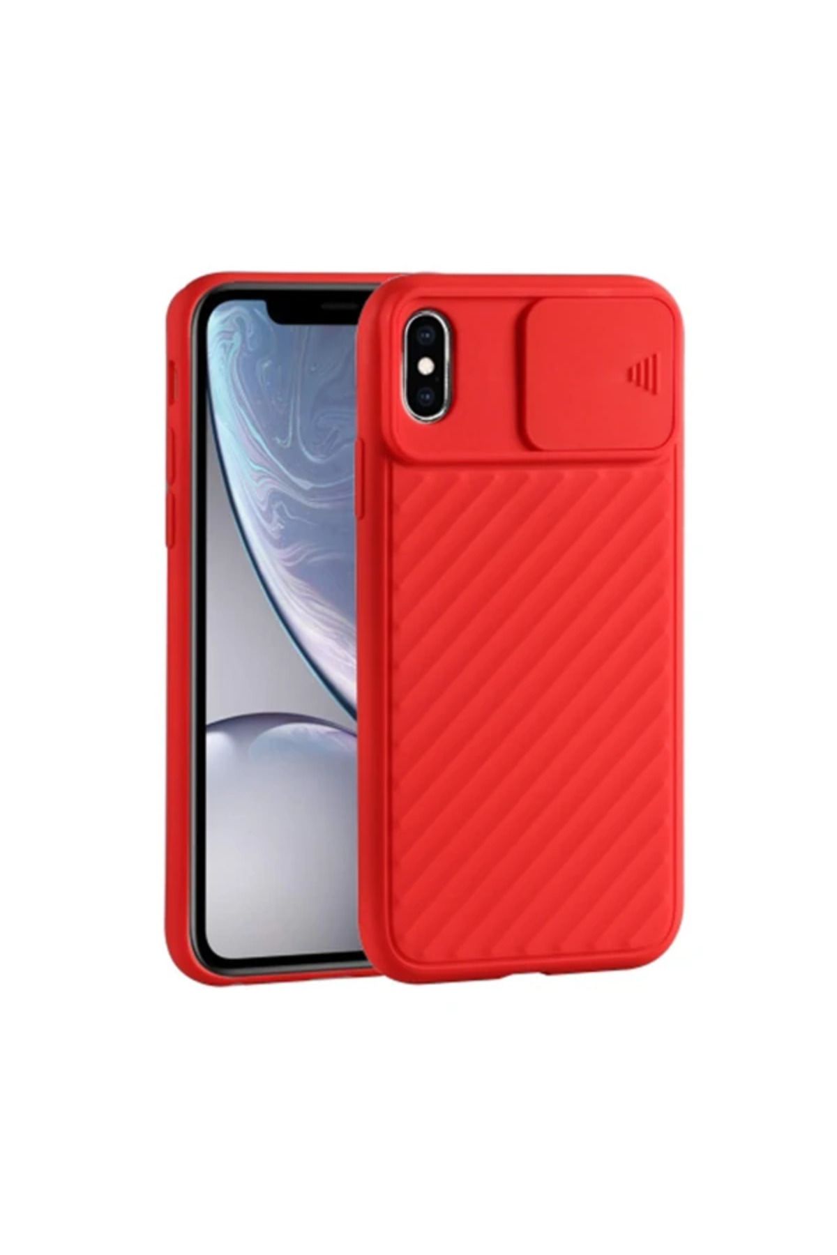 demila Ally İPhone Xs Max 6.5 İnch Kılıf Kamera Kapatan koruyucu Sürgülü Kılıf-(57 - MLA1576-2549