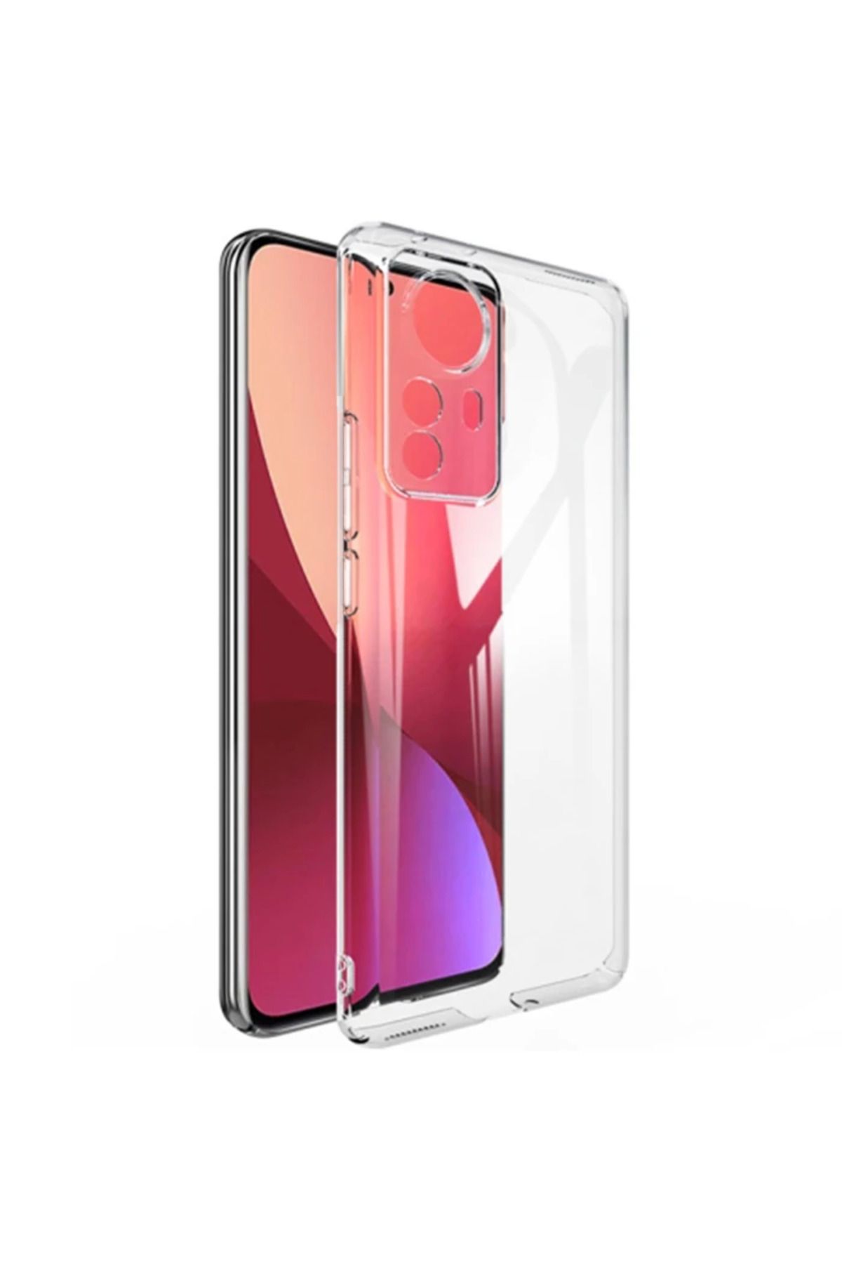 LaCend Ally Xiaomi 12 Kılıf Kamera Korumalı Ultra İnce Şeffaf Silikon Kılıf-(5775) - LC1636-2635