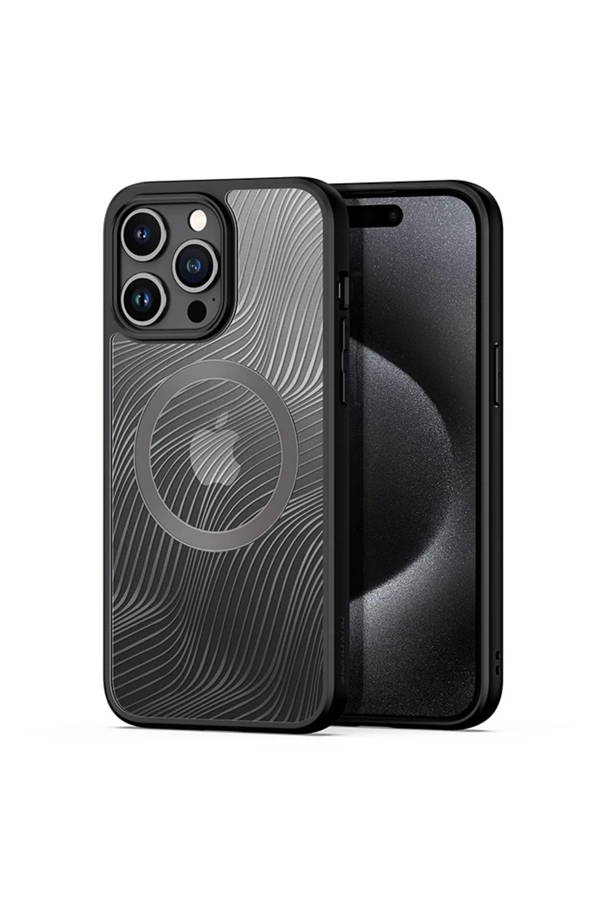 Marsilyan Dux Ducis iPhone 15 Pro Max Aimo Series MagSafe Premium Buzlu Sert PC-TPU Kılıf-(5 - MCT4601-5105