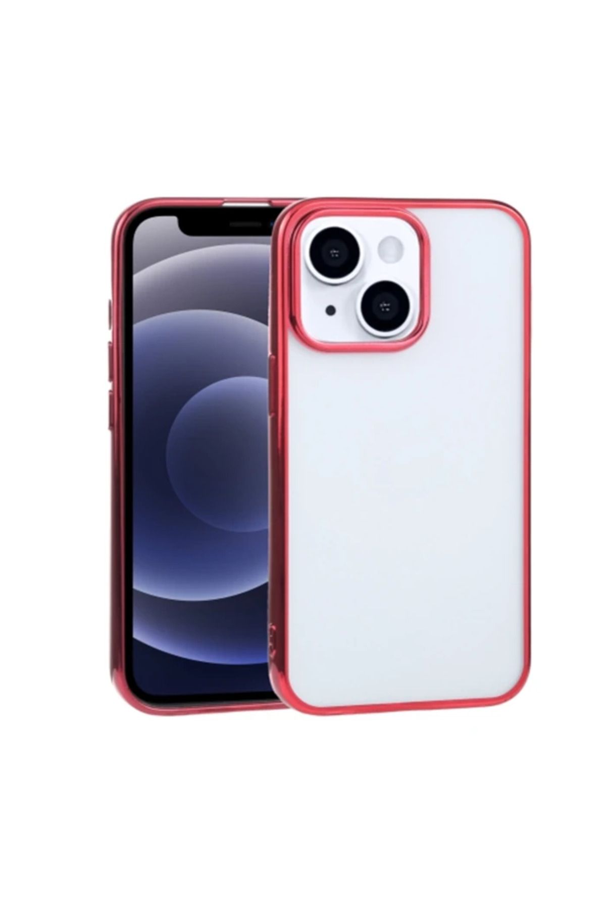 demila iPhone 13 Mini 5.4inç Lazer Kaplama Renkli Kenar Şeffaf Kılıf-(5775) - MLA7024-7302