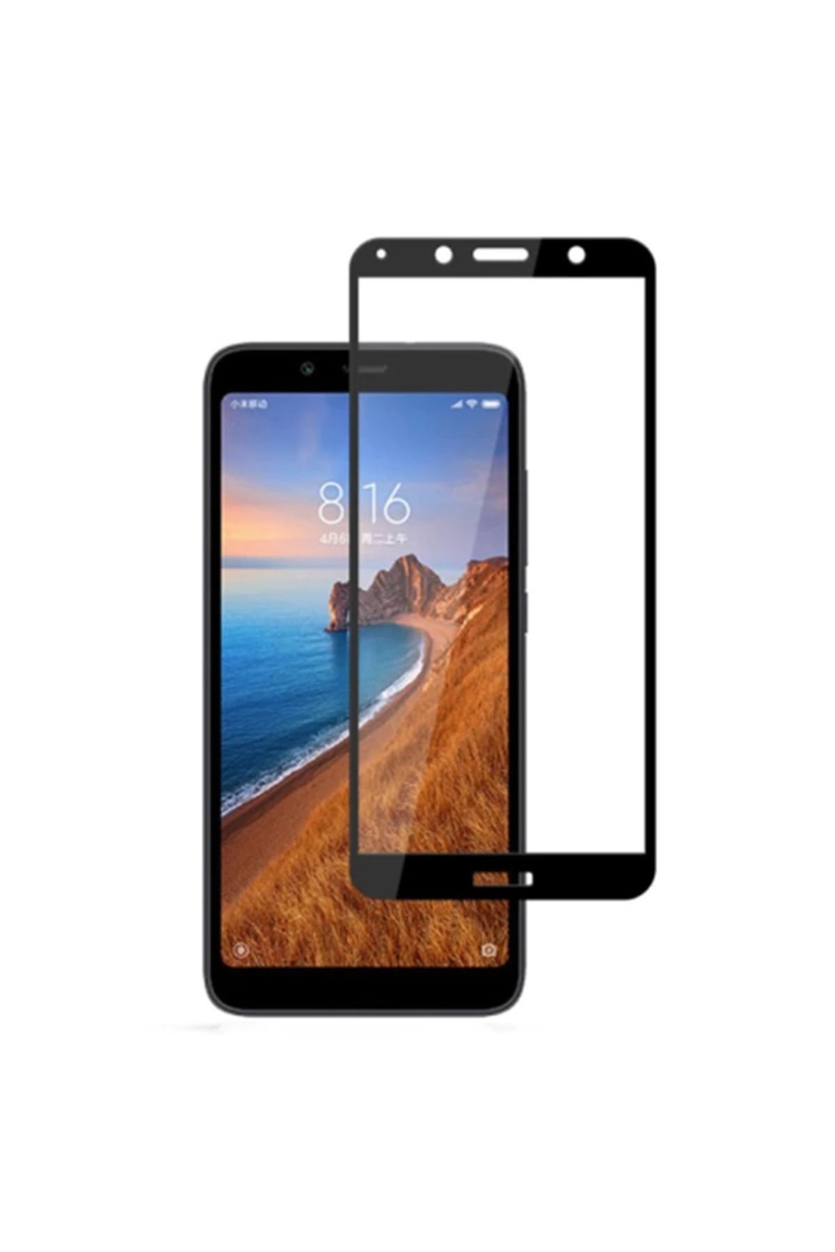 Marsilyan Xiaomi Redmi 7A 3D Full Kaplama Kırılmaz Cam Ekran Koruyucu-(5775) - MCT3510-5346