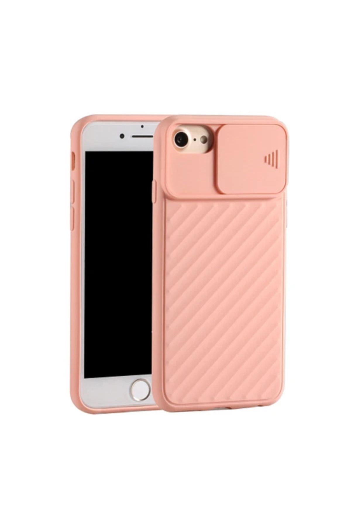 Marsilyan iPhone SE3-SE2 İPhone 8-7 Kılıf Kamera Kapatan koruyucu Sürgülü Kılıf-(5775) - MCT7254-1075