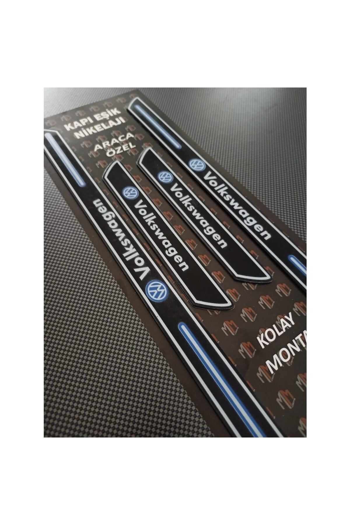 teknotrust Piano Black Kapı Eşiği Set, Ön ve Arka, 4'lü, Şık ve Uyumlu
