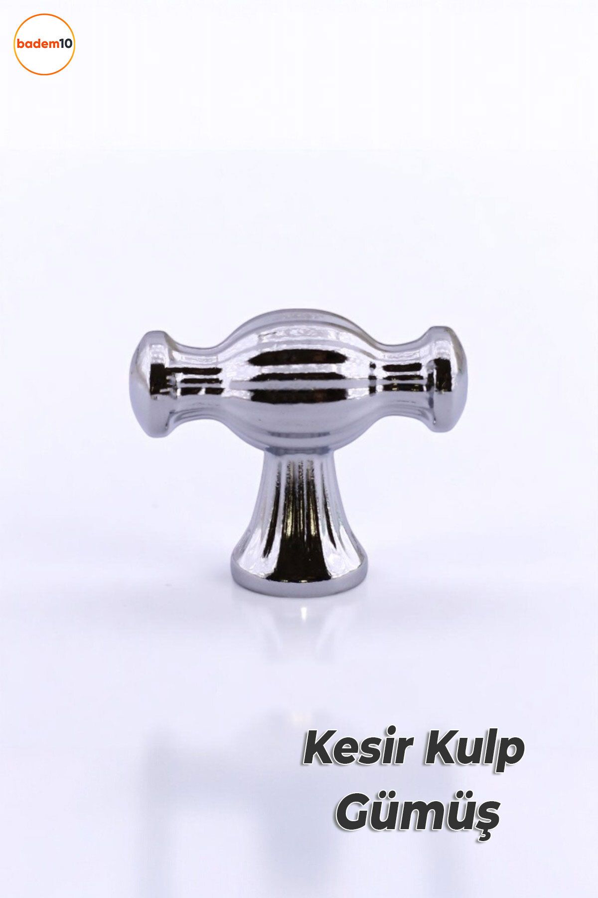 Badem10 Kesir Gümüş Krom Metal Kulp Düğme Mobilya Çekmece Mutfak Dolabı Dolap Modern Kapak Kulpları