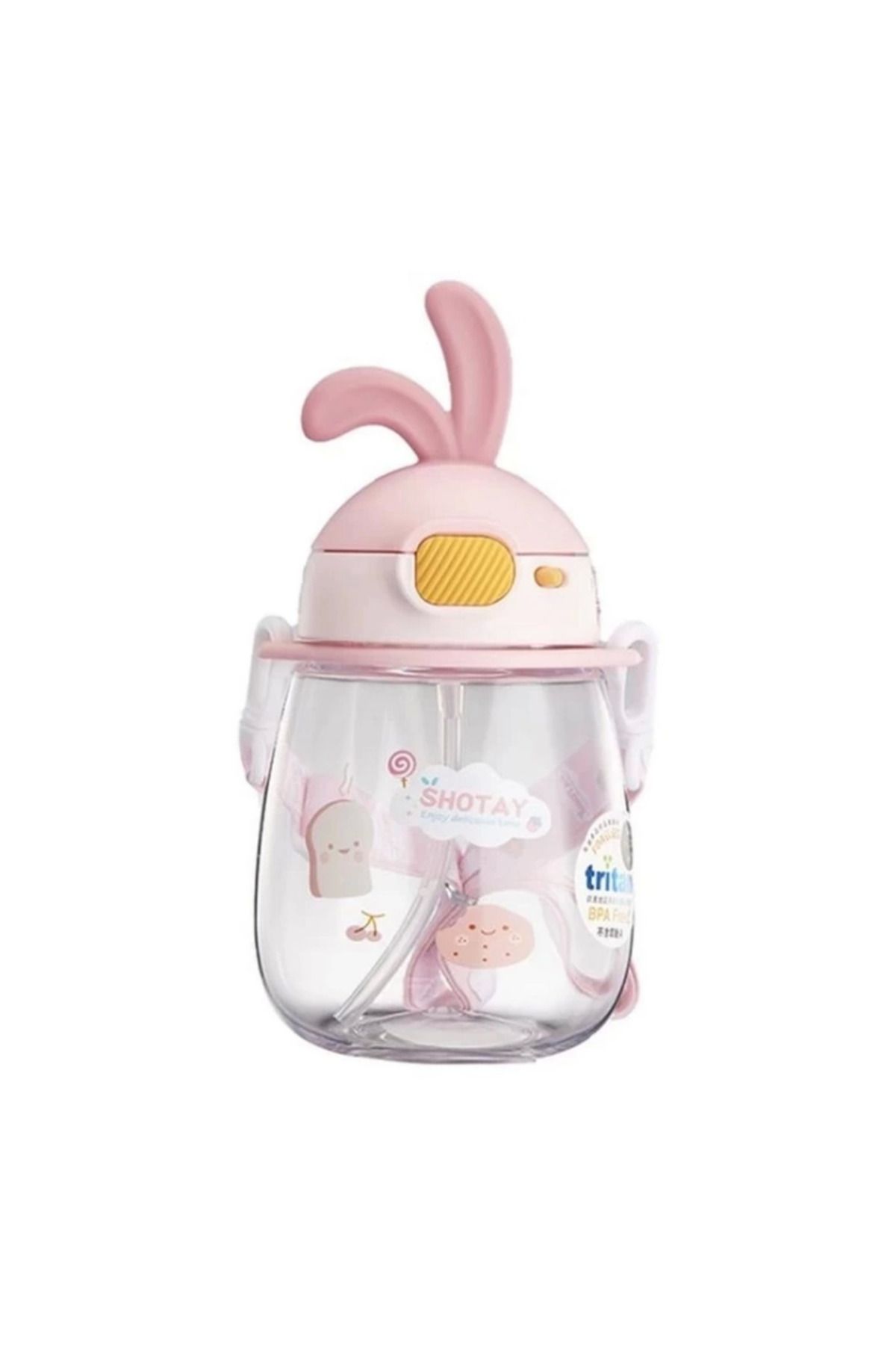 NW NessiWorld Nessiworld Shotay Kulaklı Tritan Pipetli Askılı Matara 600 ml