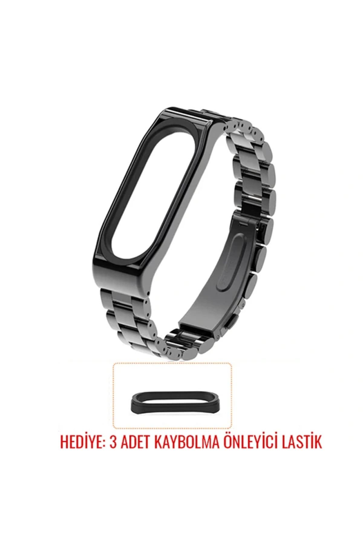 demila Mijobs Xiaomi Mi Band 4-3 Aklıllı Saat 3 Bakla Çelik Kayış Kordon-(5775) - MLA3681-1060