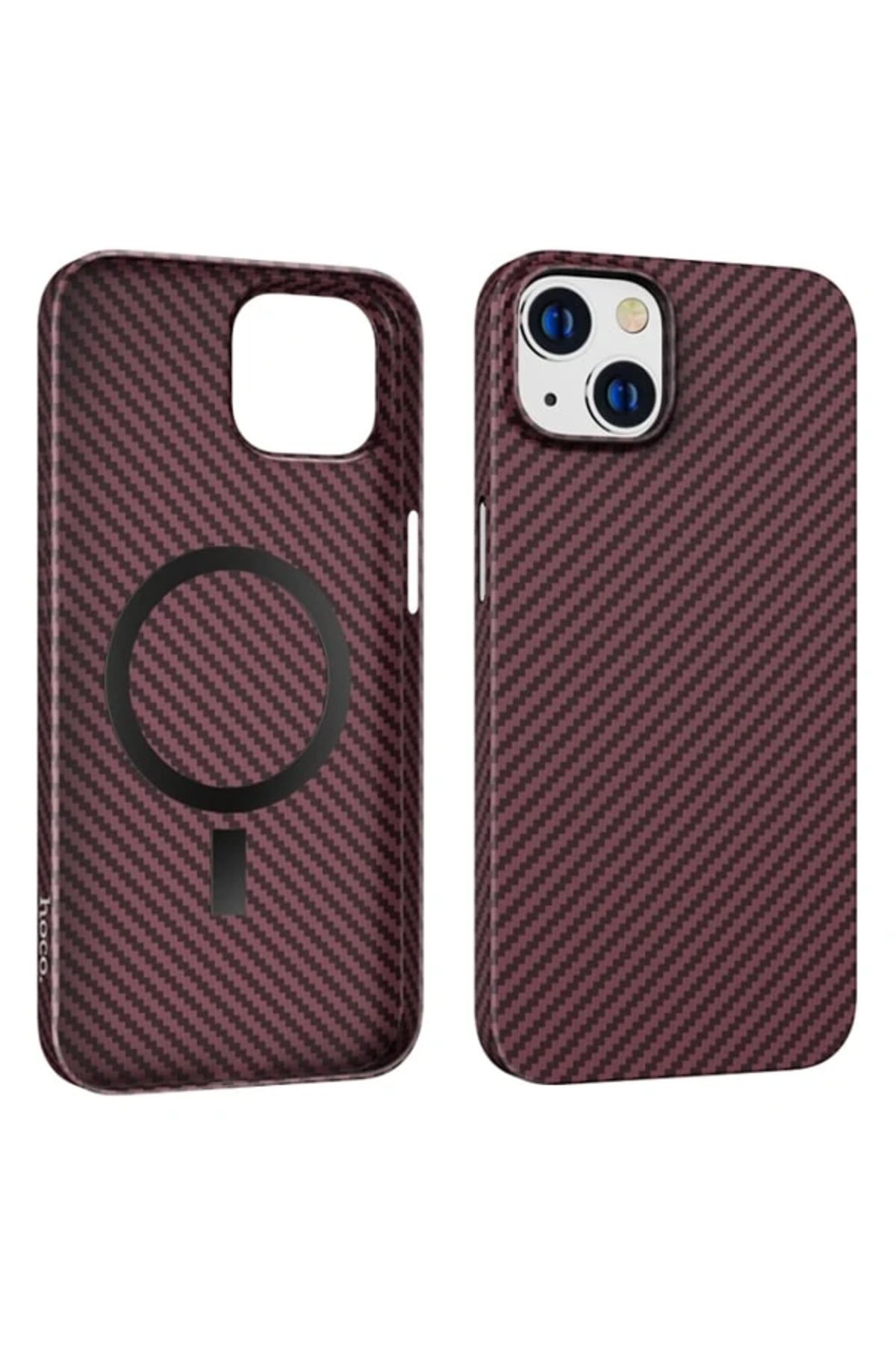 Marsilyan Hoco iPhone 14 Plus 6.7 Kılıf Manyetik Magsafeli Darbe Emici Telefon Kılıfı-(57 - MCT1849-6677