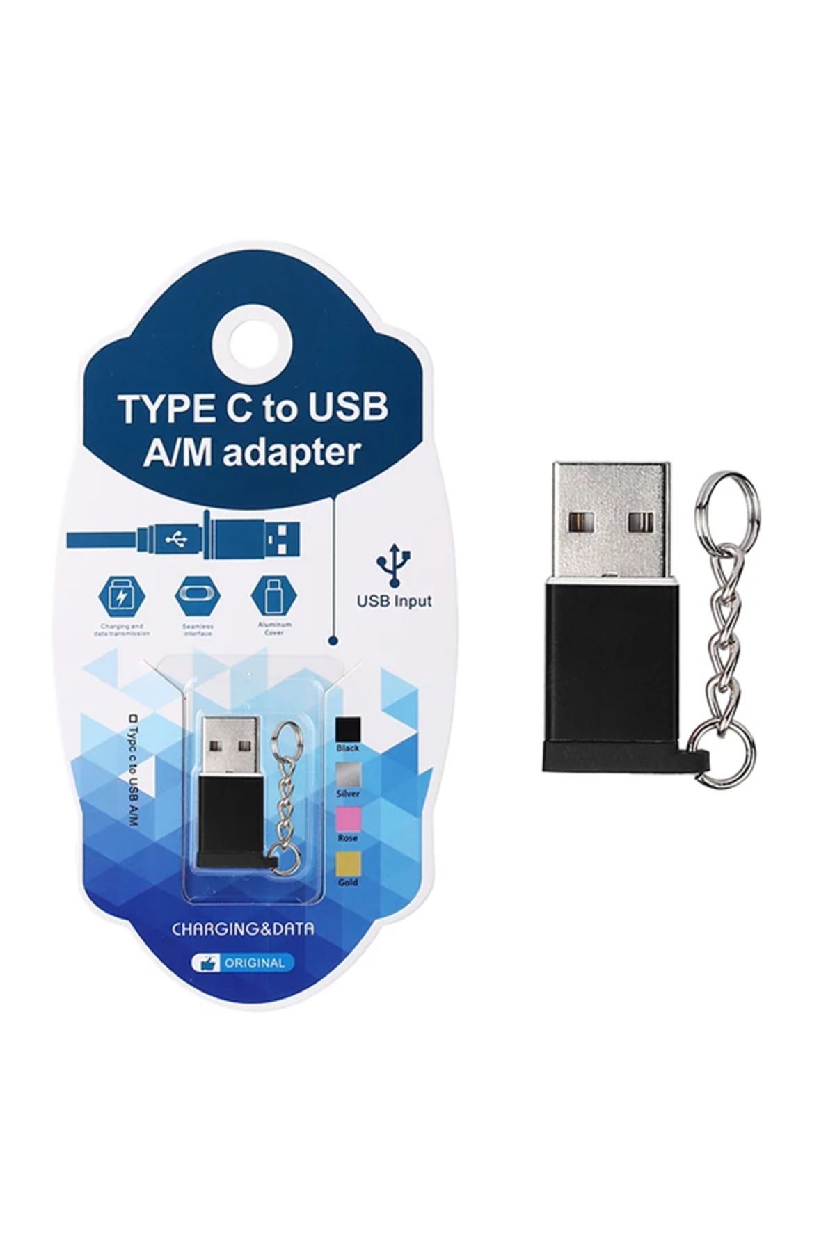 Lokal Marketing Ally USB 3.0 Erkek to USB 3.1 Type-C Dişi Dönüştürücü Başlık Adaptör-(5775 - LKM4976-3383