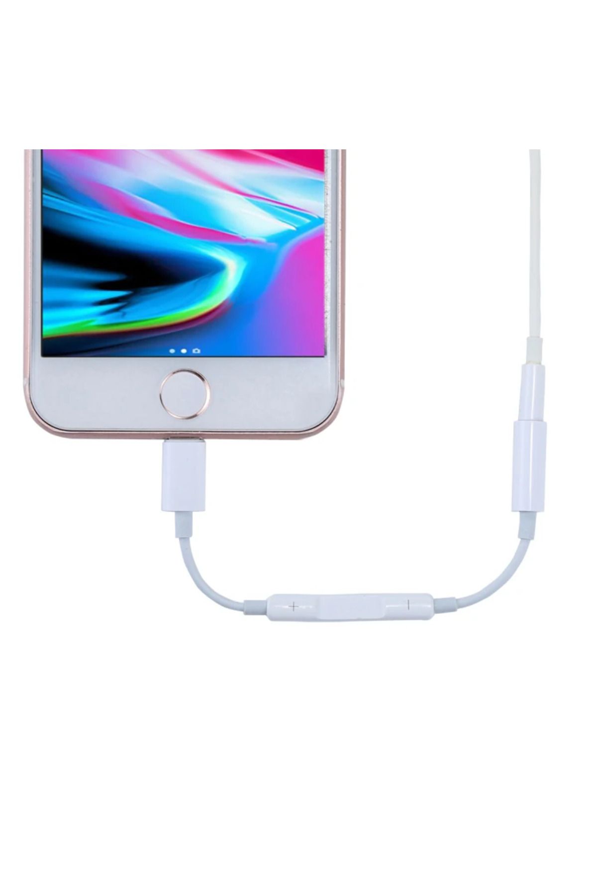 Marsilyan Ally Mh020 İPhone 14-13-12-11 Lighting 3.5mm Kulaklık Jakı Adaptörü-(5775) - MCT9000-5173