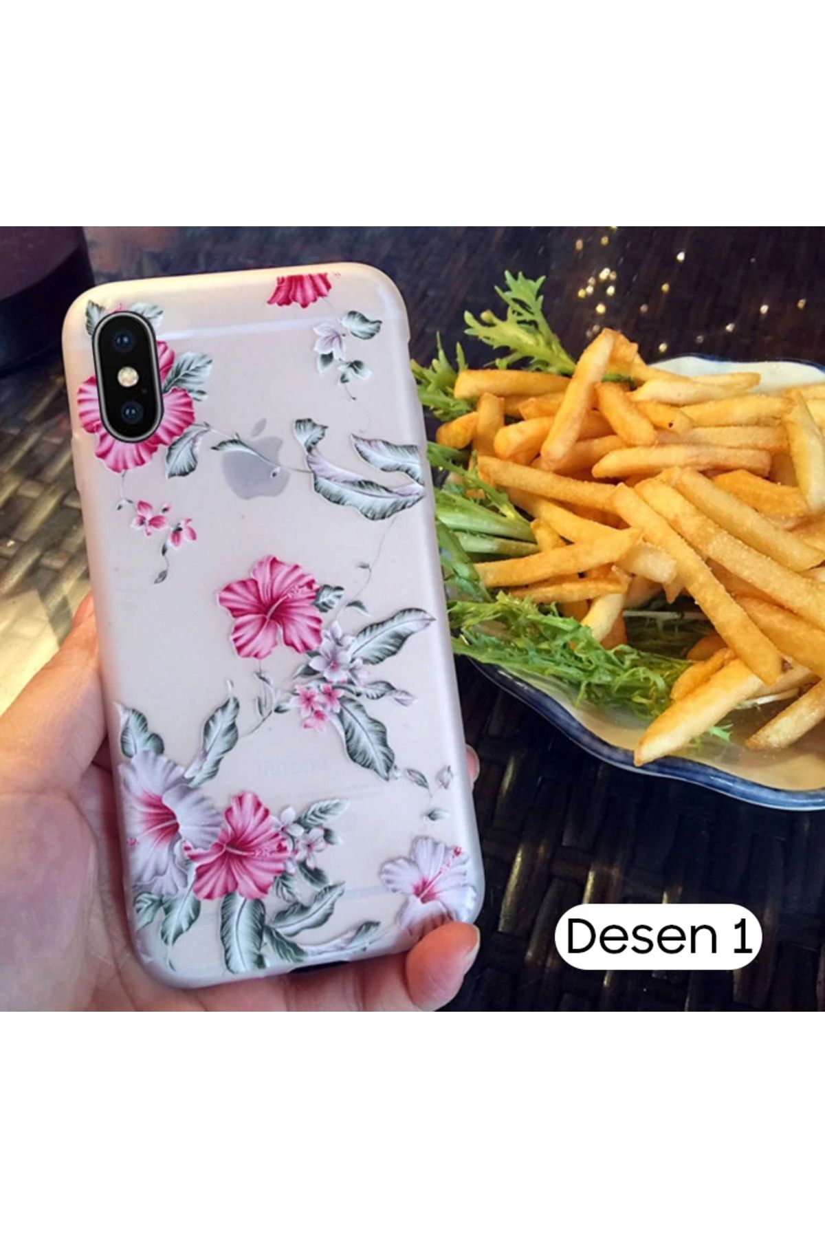demila İphone X Xs 3d Gül Desenli Premium Silikon Kılıf-(5775) - MLA1896-6439