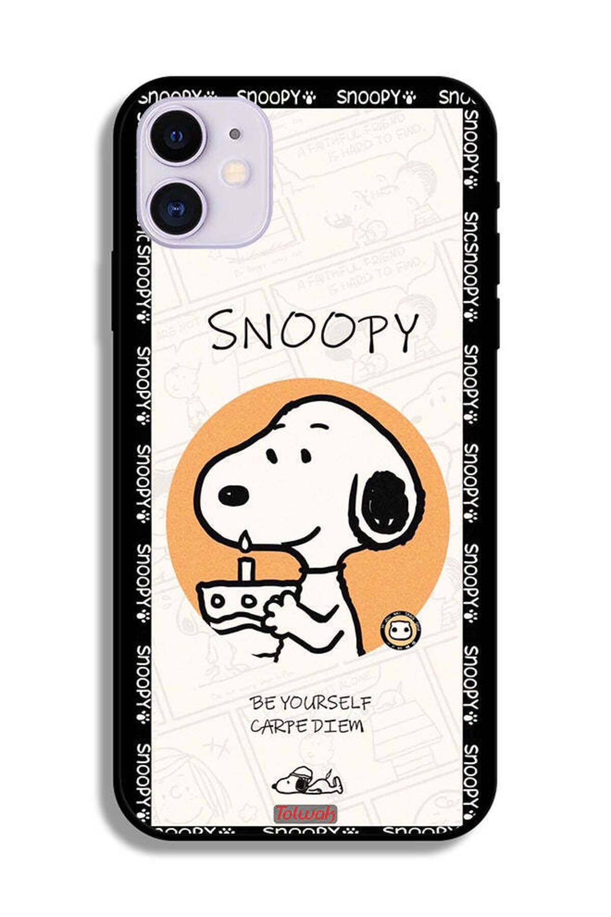 Tolwak-Apple iPhone 12 Protective Case Snoopy Be Yourself 2