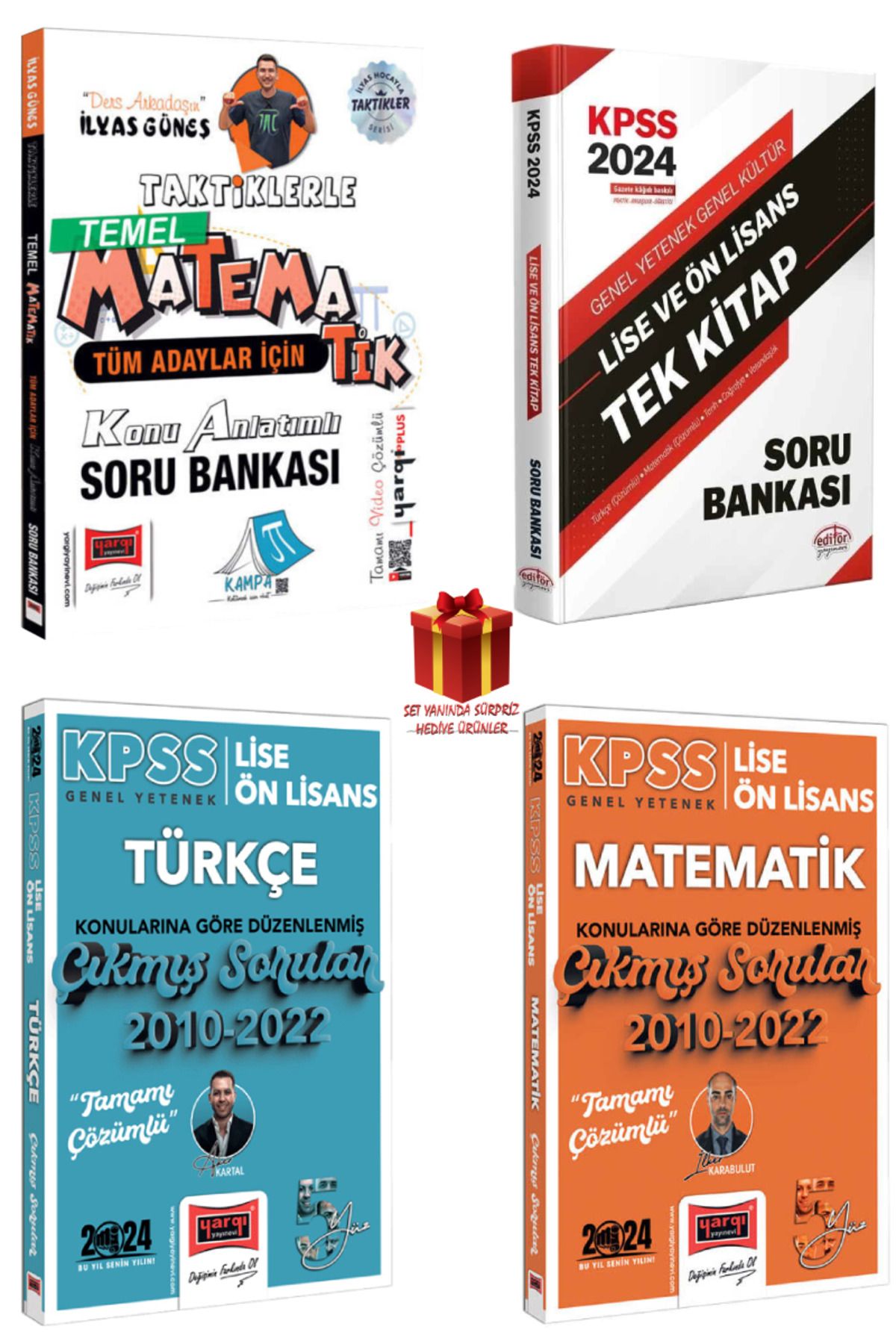 Yargı Yayınları İlyas Güneş|Taktiklerle Matematik Konu-Soru Bankası+Tek Kitap Soru+Türkçe-Matematik Çıkmış Sorular