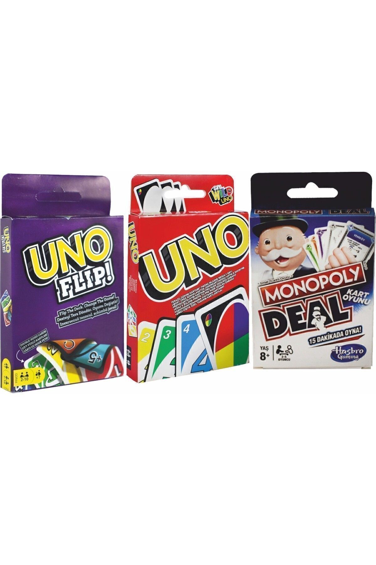 teknotrust Üçlü Eğlence Seti: Klasik, Flipy ve Monopoly Oyunları Ekonomik Paket